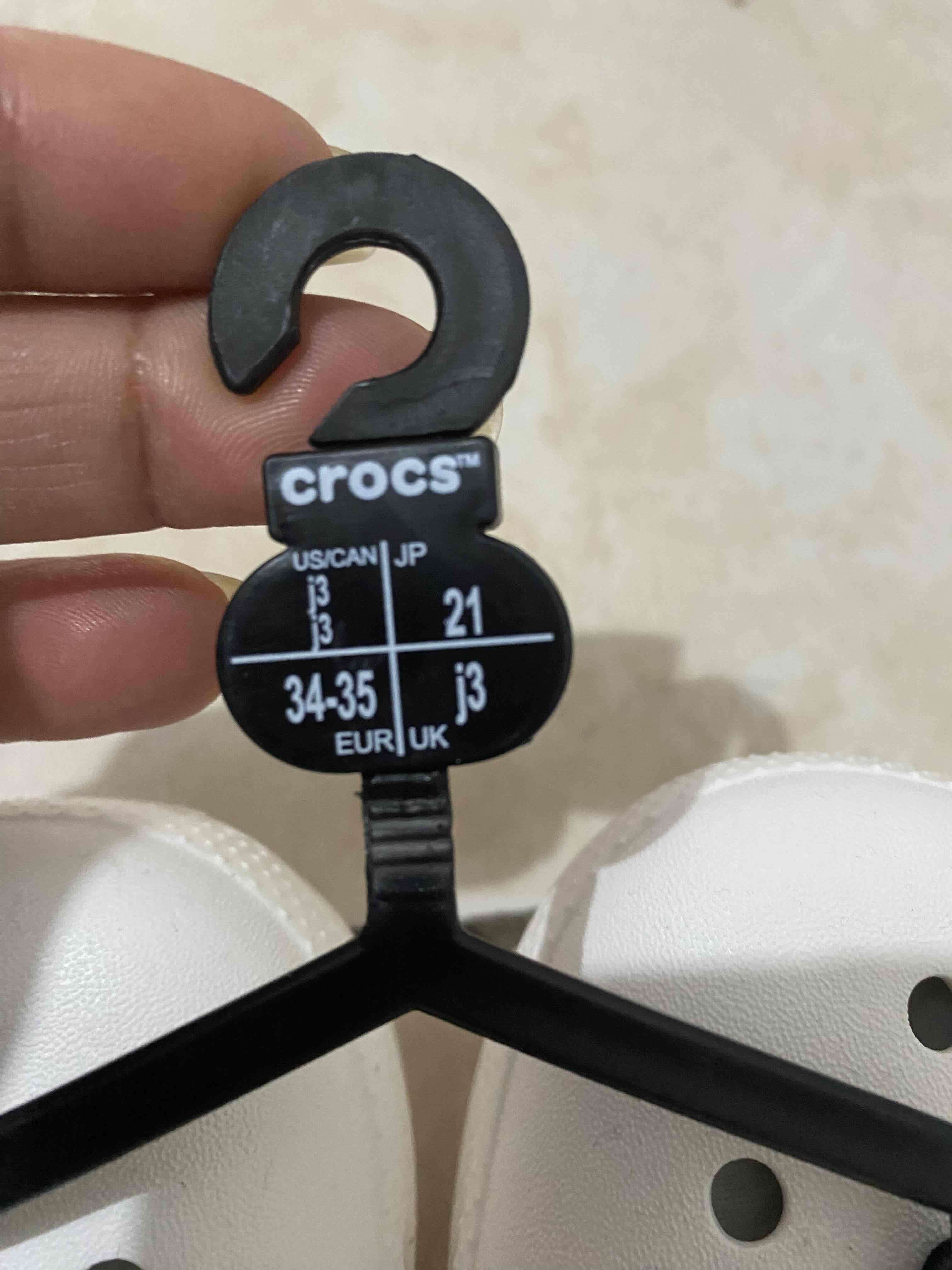 Zuecos Crocs blancos con forro 34/35 - 5