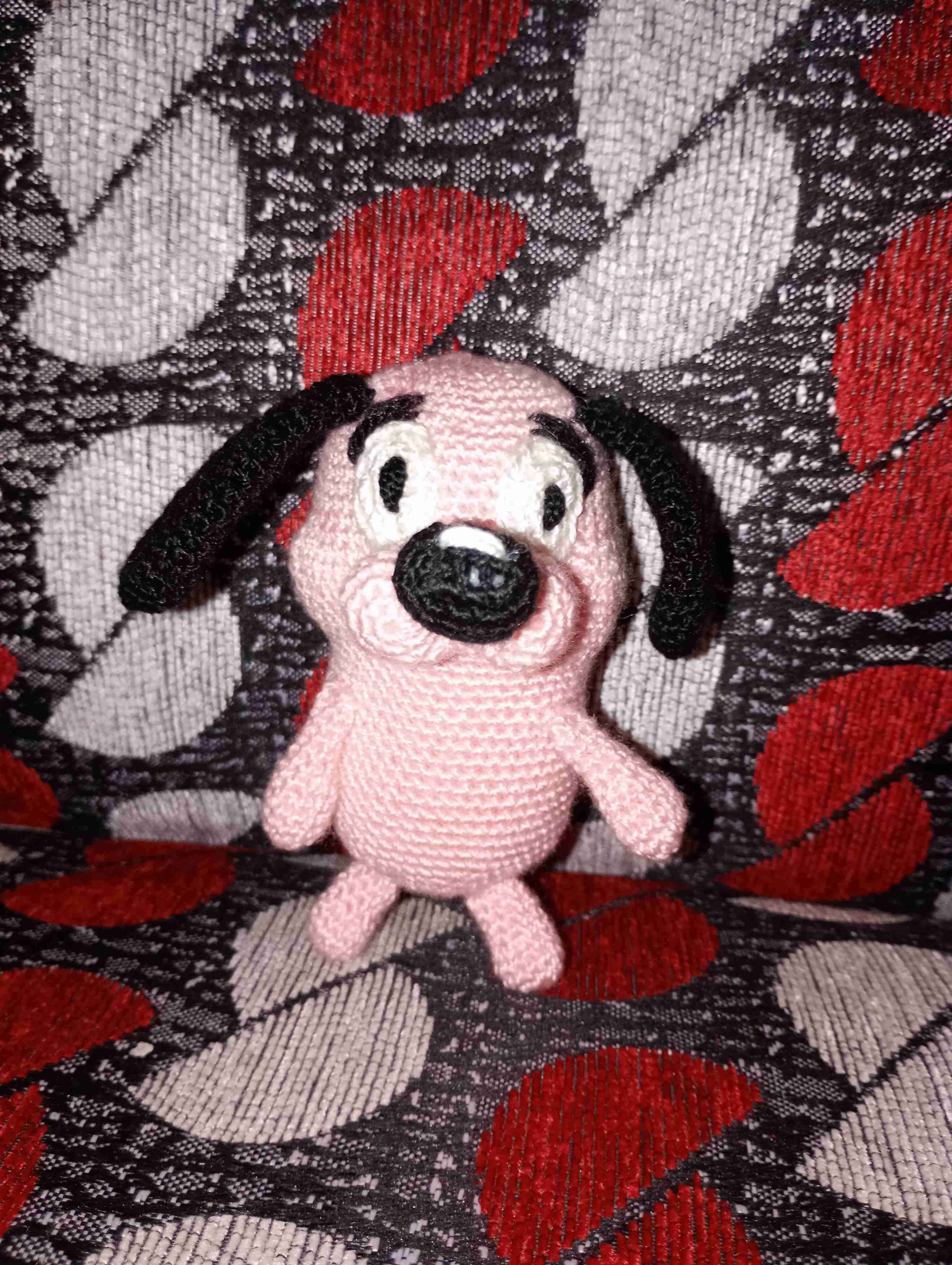 Coraje perro cobarde Muñeco tejido a crochet - miniatura 3