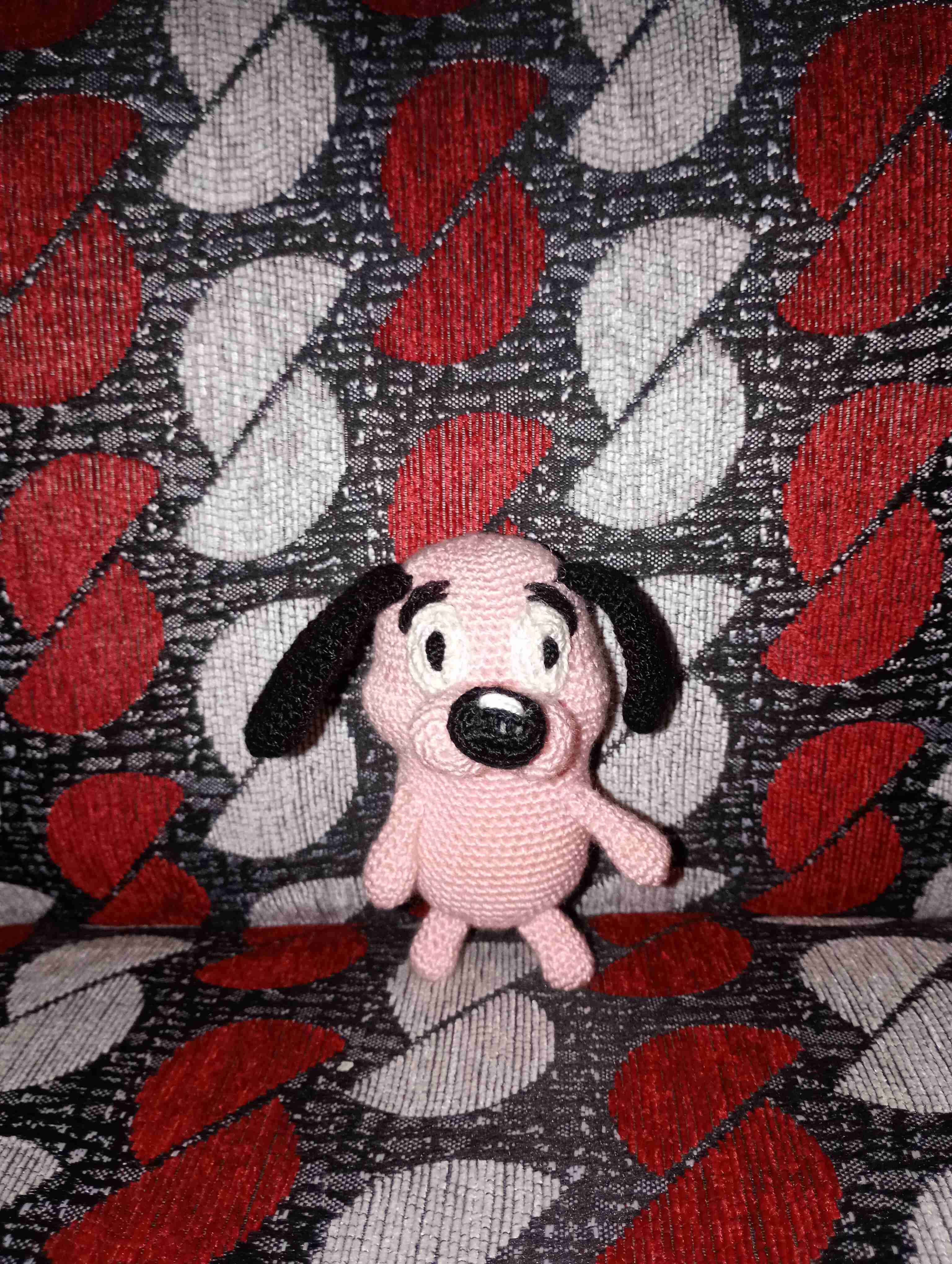 Coraje perro cobarde Muñeco tejido a crochet - miniatura 4