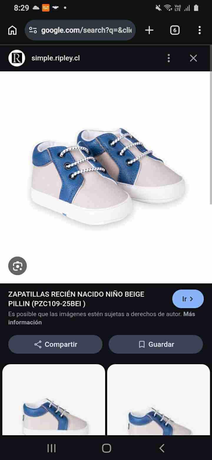 Zapatillas recién nacido azul y beige PILLIN - miniatura 1