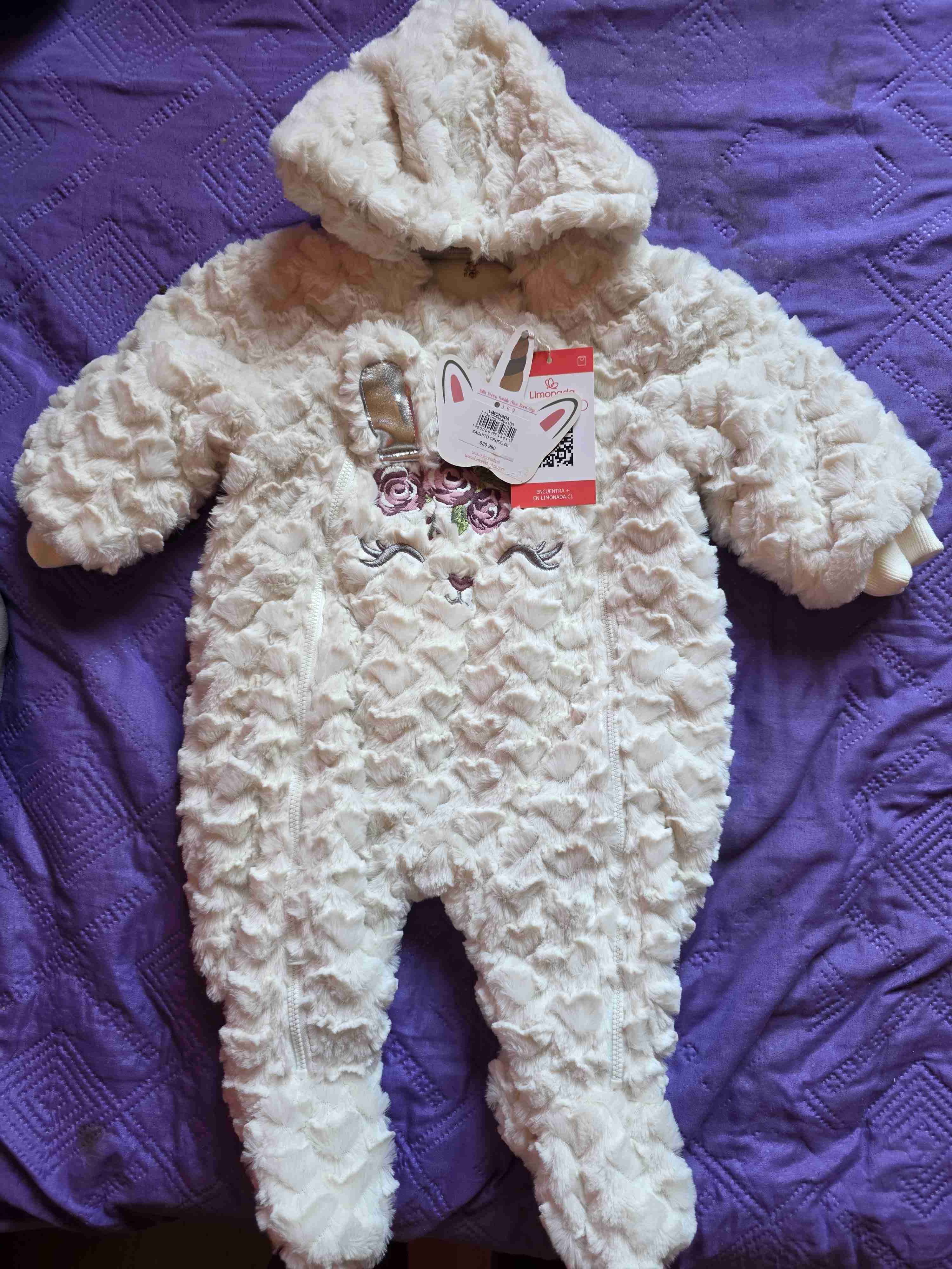 Osito enterito de bebé peludo - miniatura 1