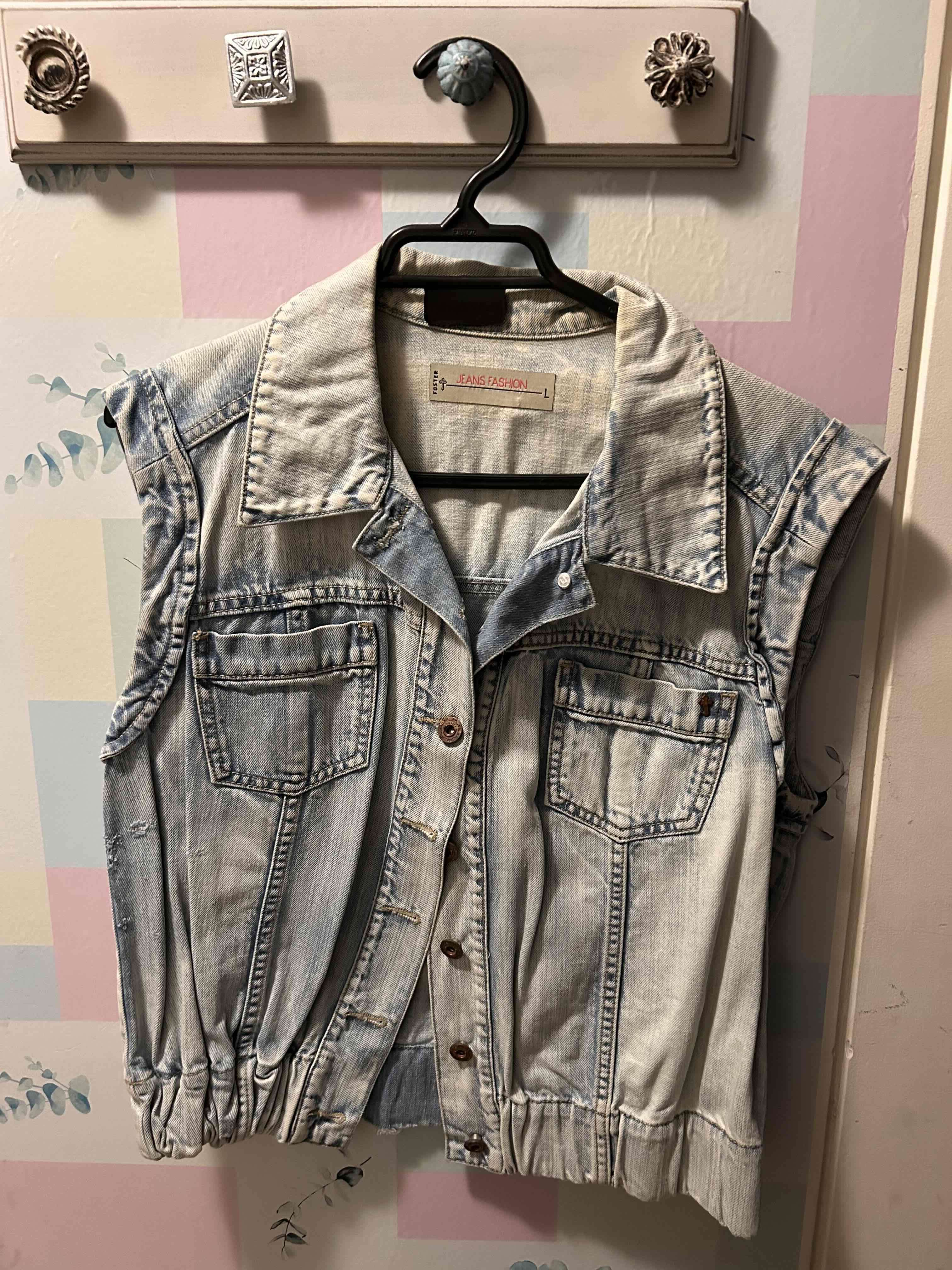 Chaleco mezclilla sin mangas marca FOSTER