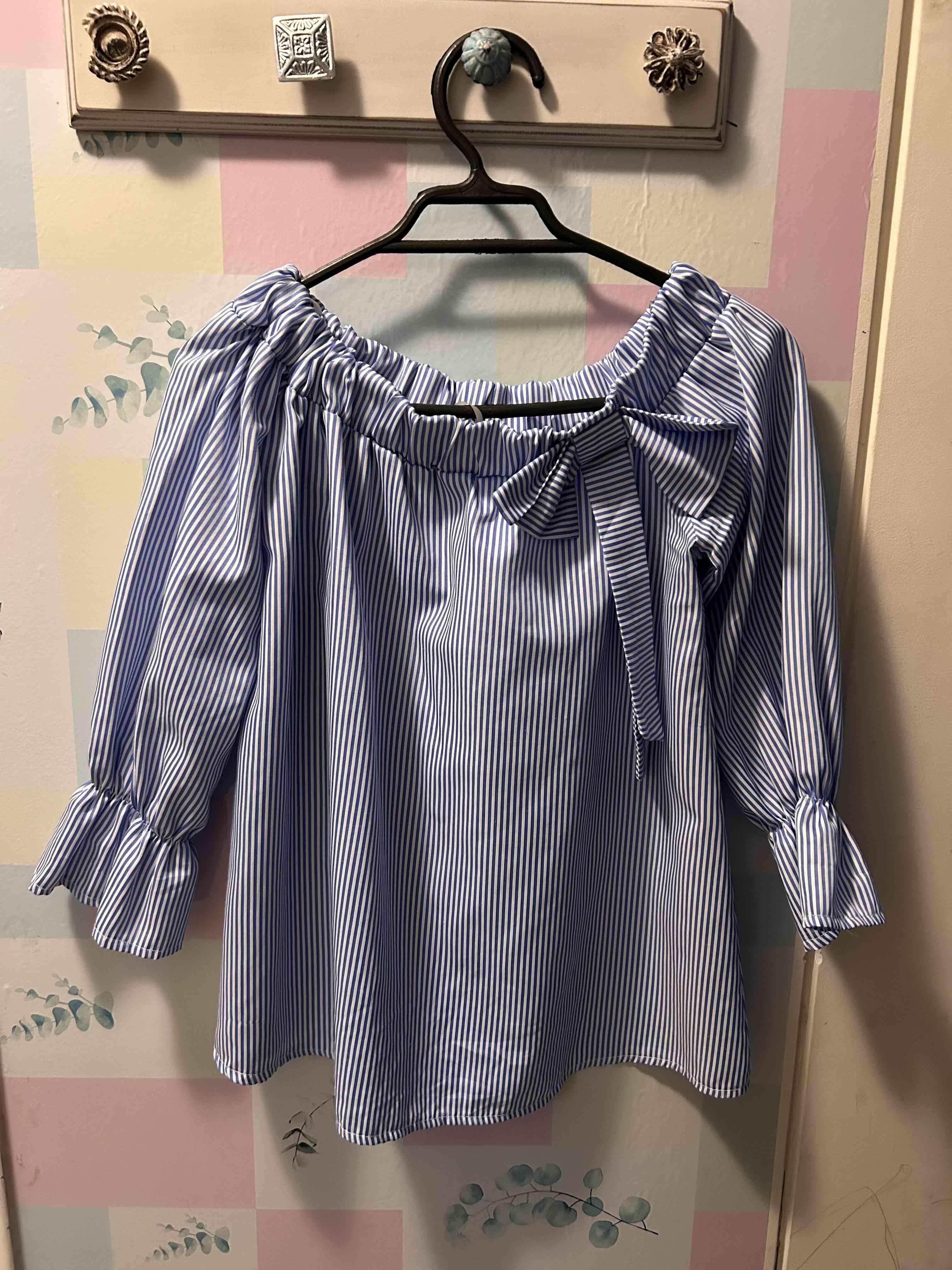 Blusa LIOLA rayas azul y blanco