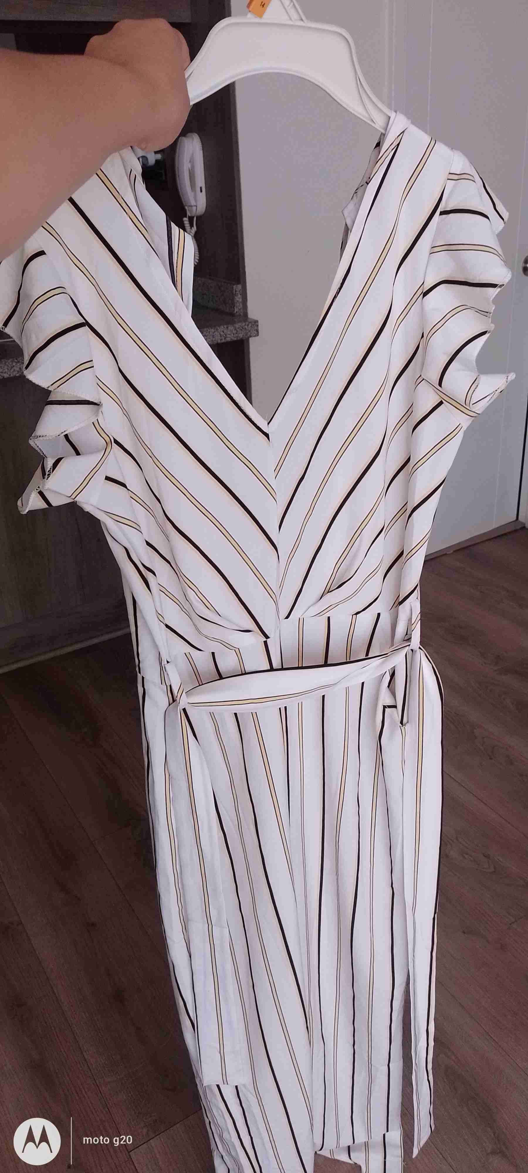 Enterizo blanco a rayas talla S-M - miniatura 2