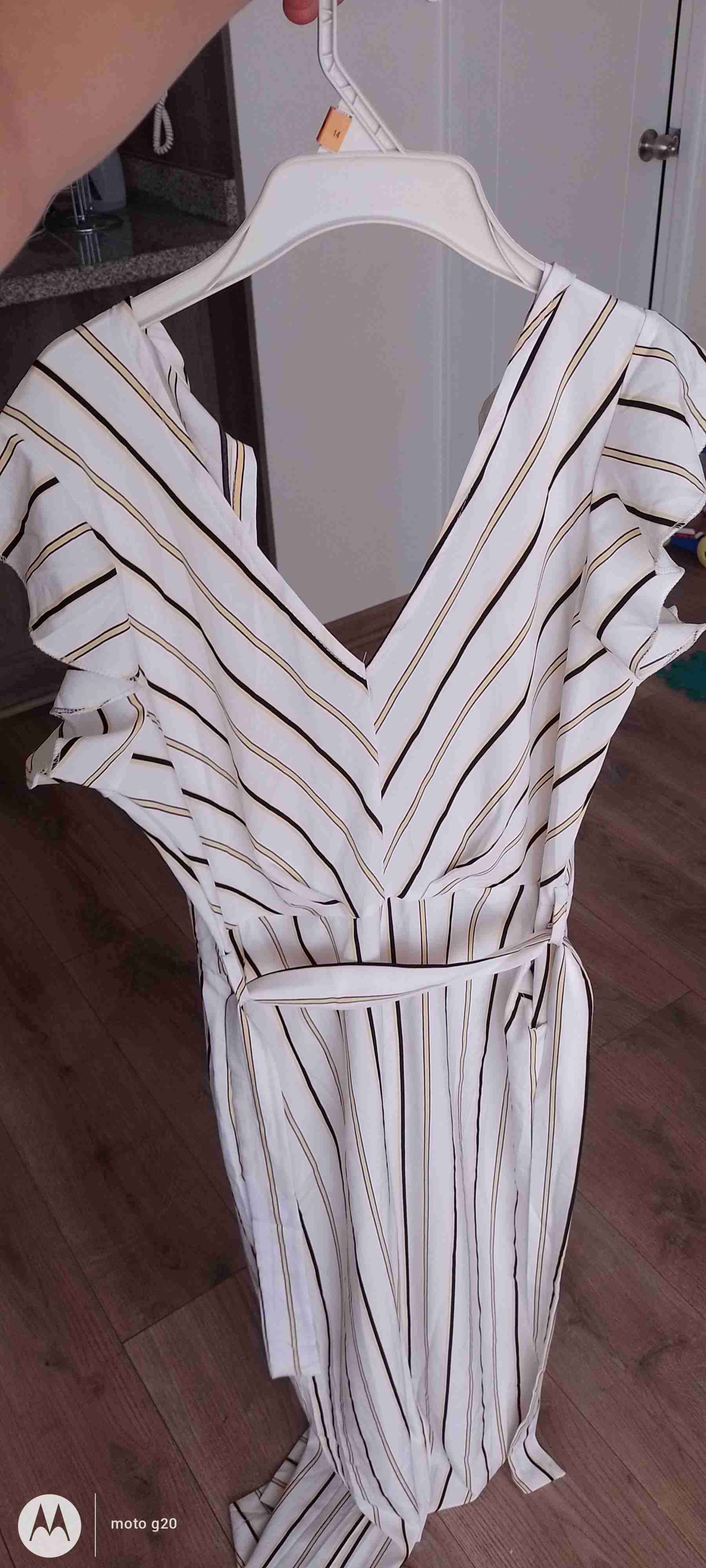 Enterizo blanco a rayas talla S-M - miniatura 3