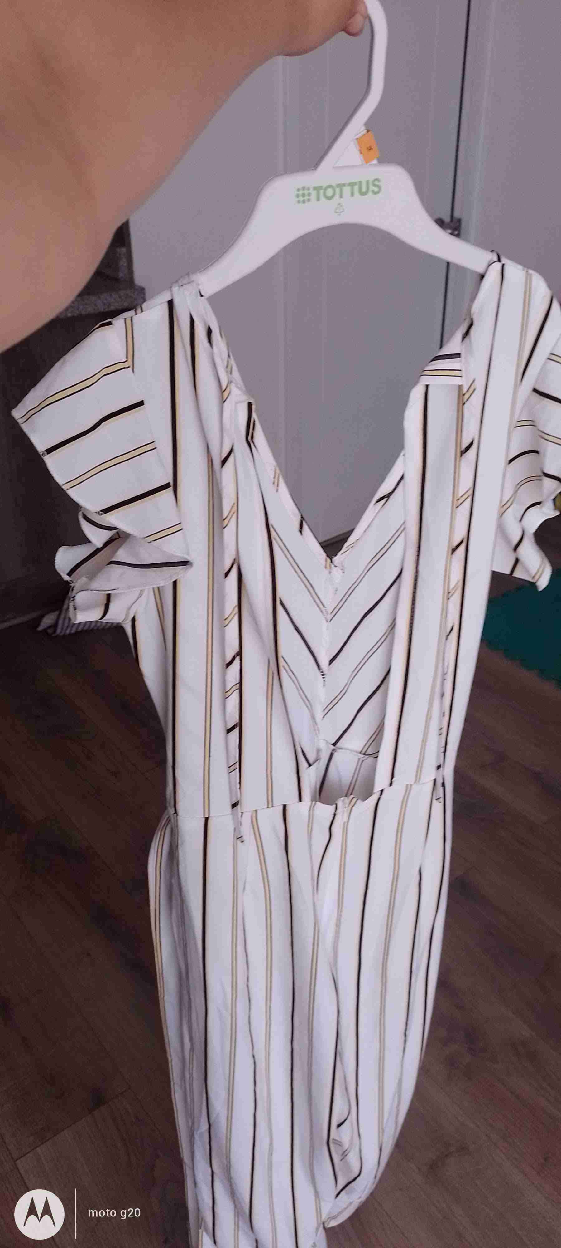 Enterizo blanco a rayas talla S-M - miniatura 4