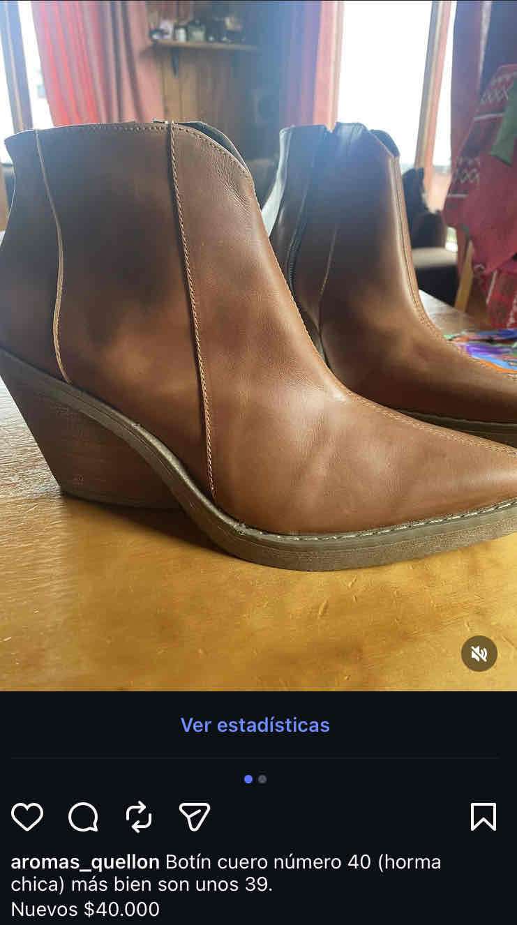 Botines cuero talla 40