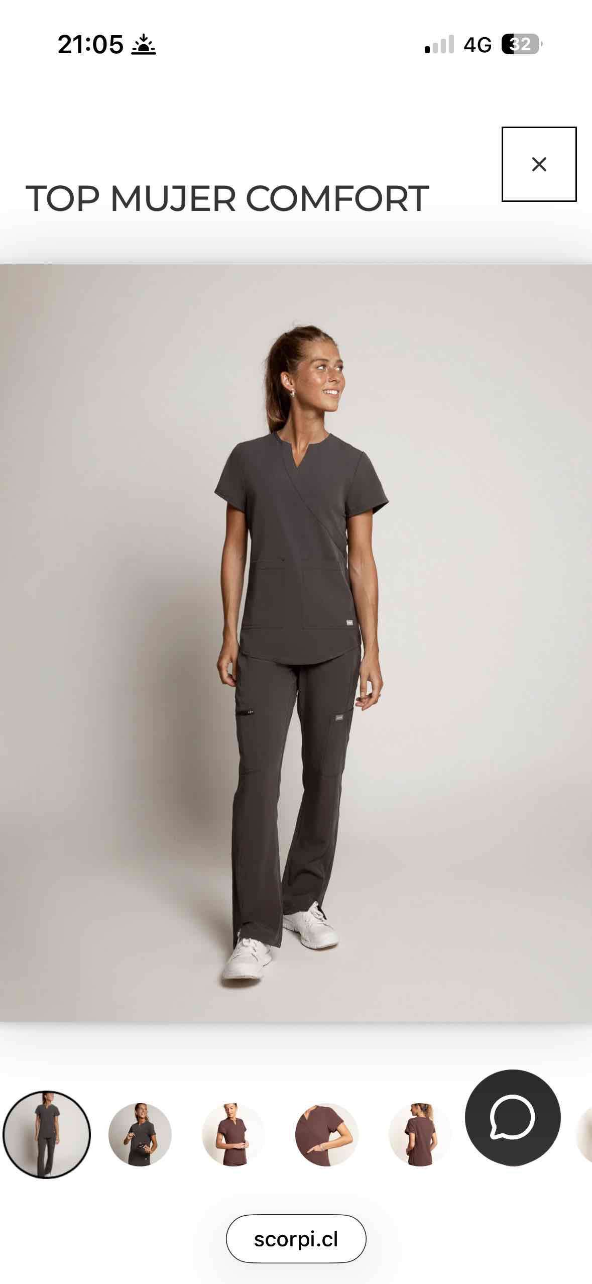 Uniforme clinico mujer gris oscuro - 1