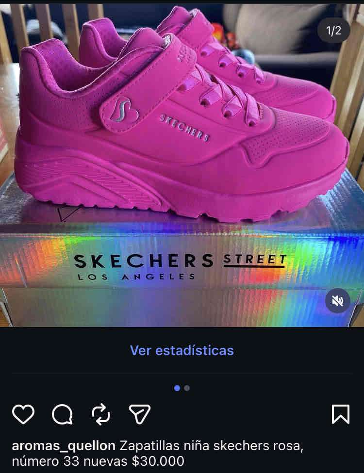 Zapatillas Skechers niña rosas