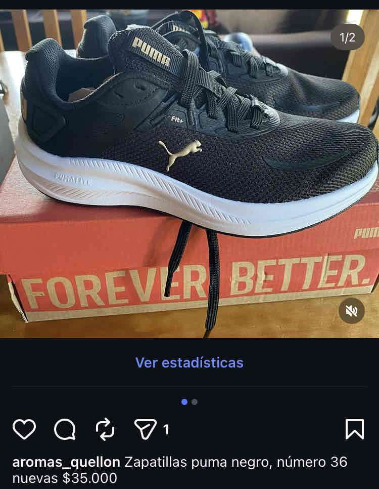 Zapatillas negras Puma talla 36