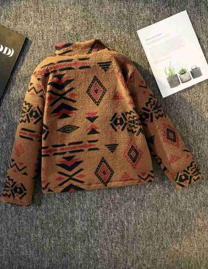 Sweater polar con estampado étnico - miniatura 2