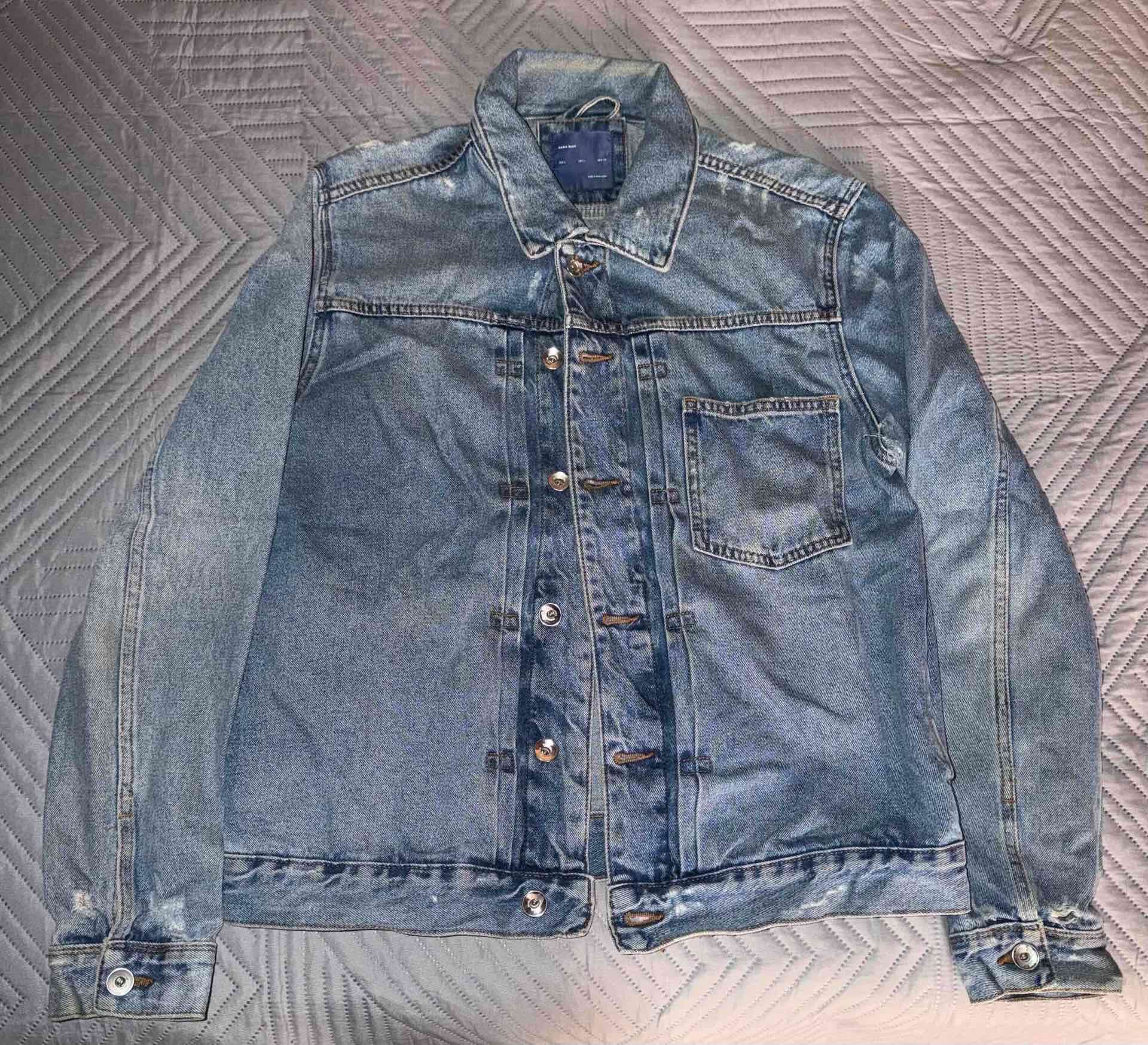 Chaqueta mezclilla azul Zara - miniatura 1