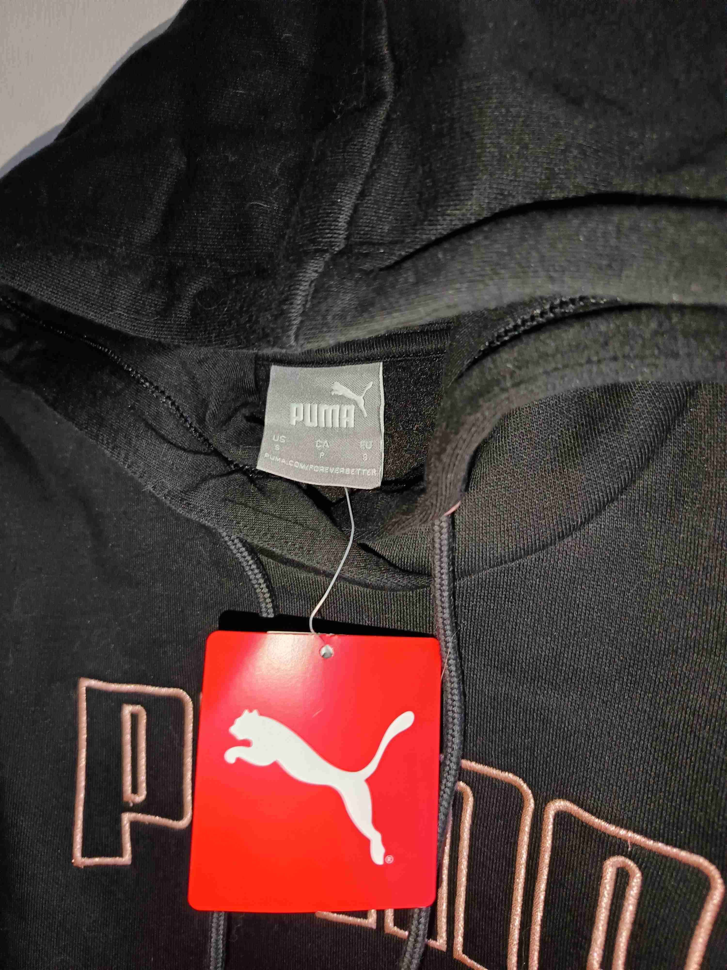 Polerón mujer negro con capucha Puma - miniatura 2