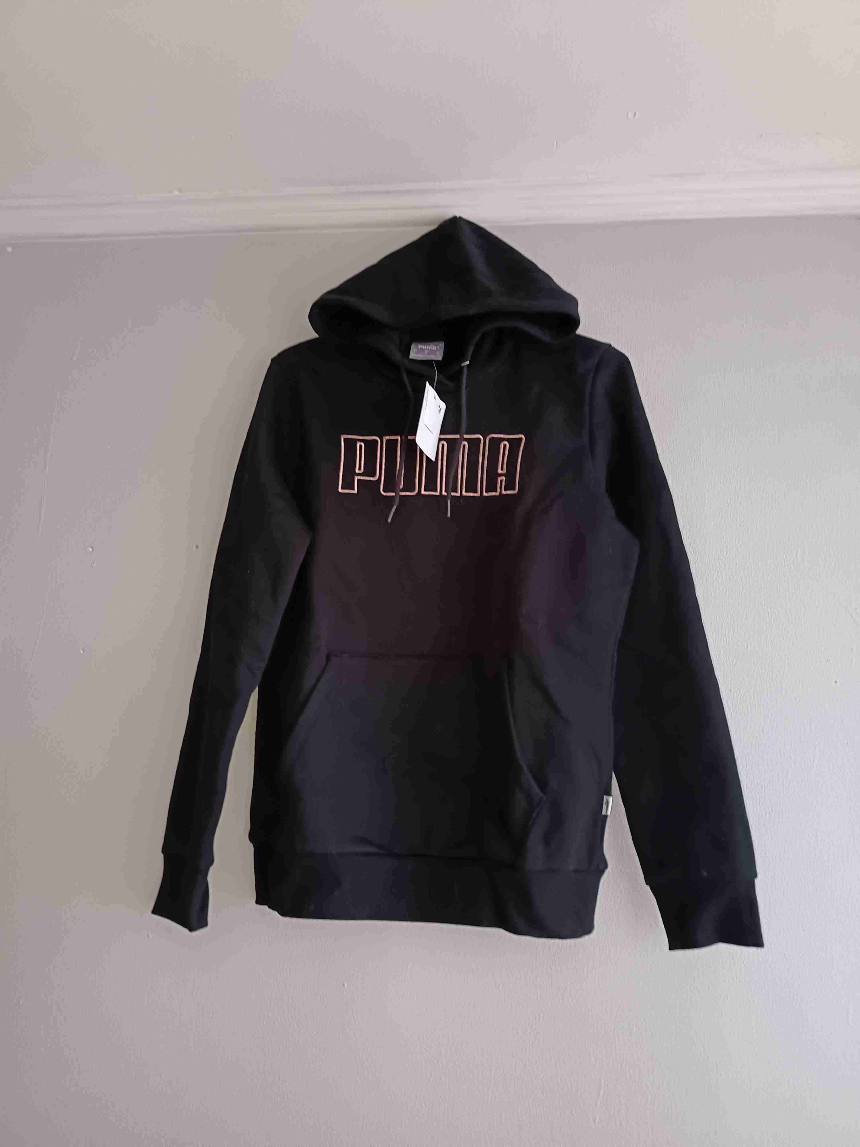 Polerón mujer negro con capucha Puma - miniatura 3