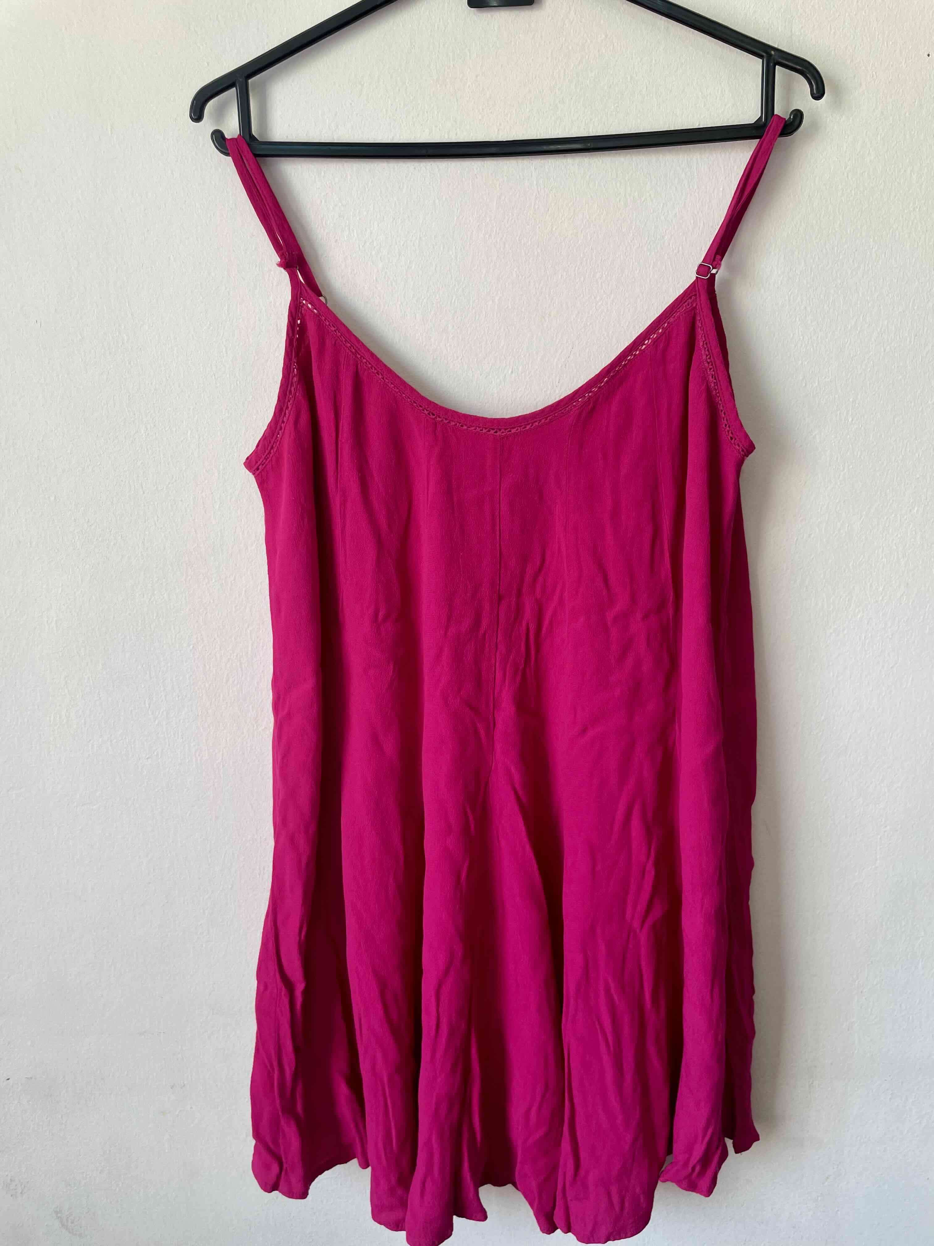 Vestido fucsia tirantes - miniatura 1