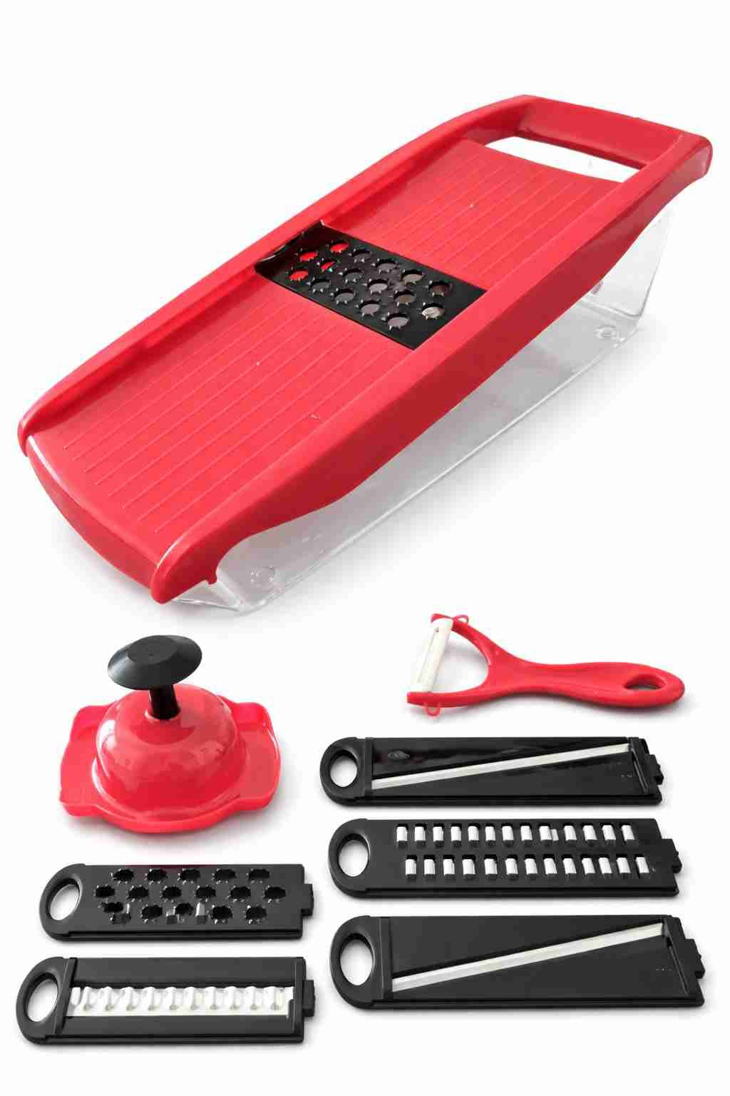 Rallador multiuso 10 piezas rojo - miniatura 1