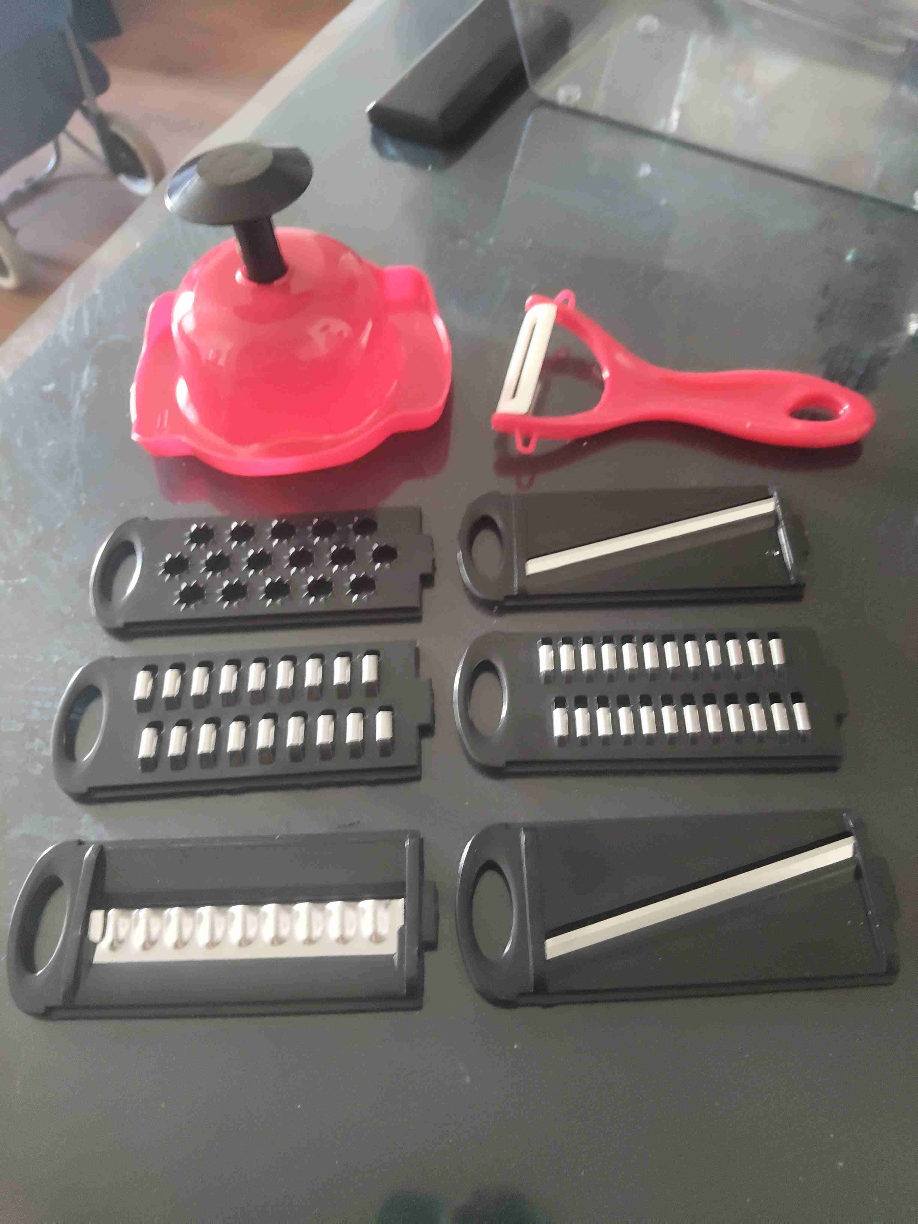 Rallador multiuso 10 piezas rojo - miniatura 2