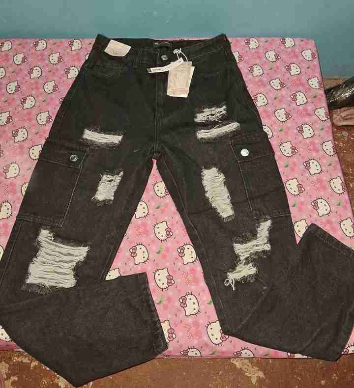 Jeans cargo azul claro - miniatura 2