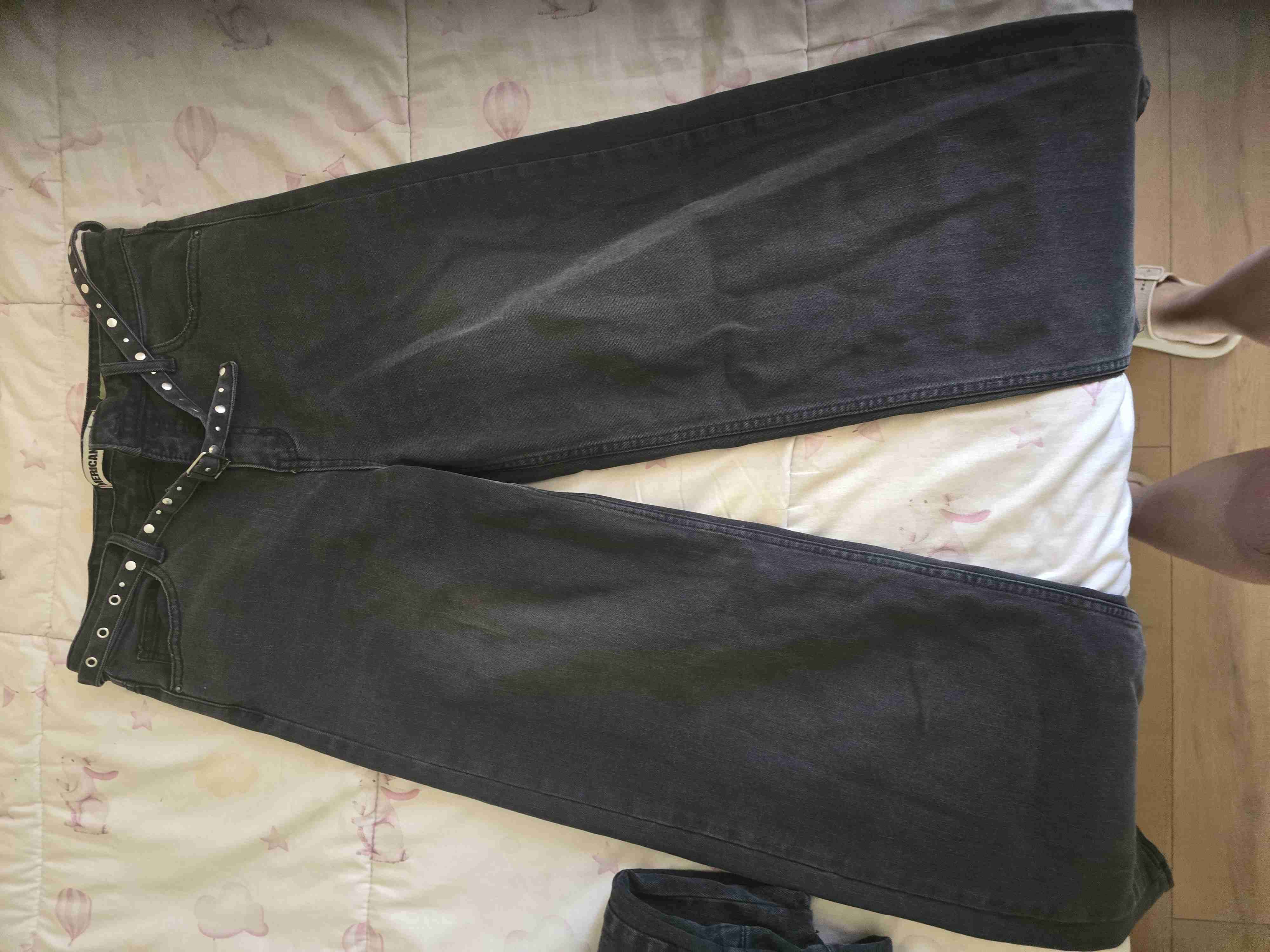 Jeans Baggy  Americanino negros con cinturón - miniatura 3