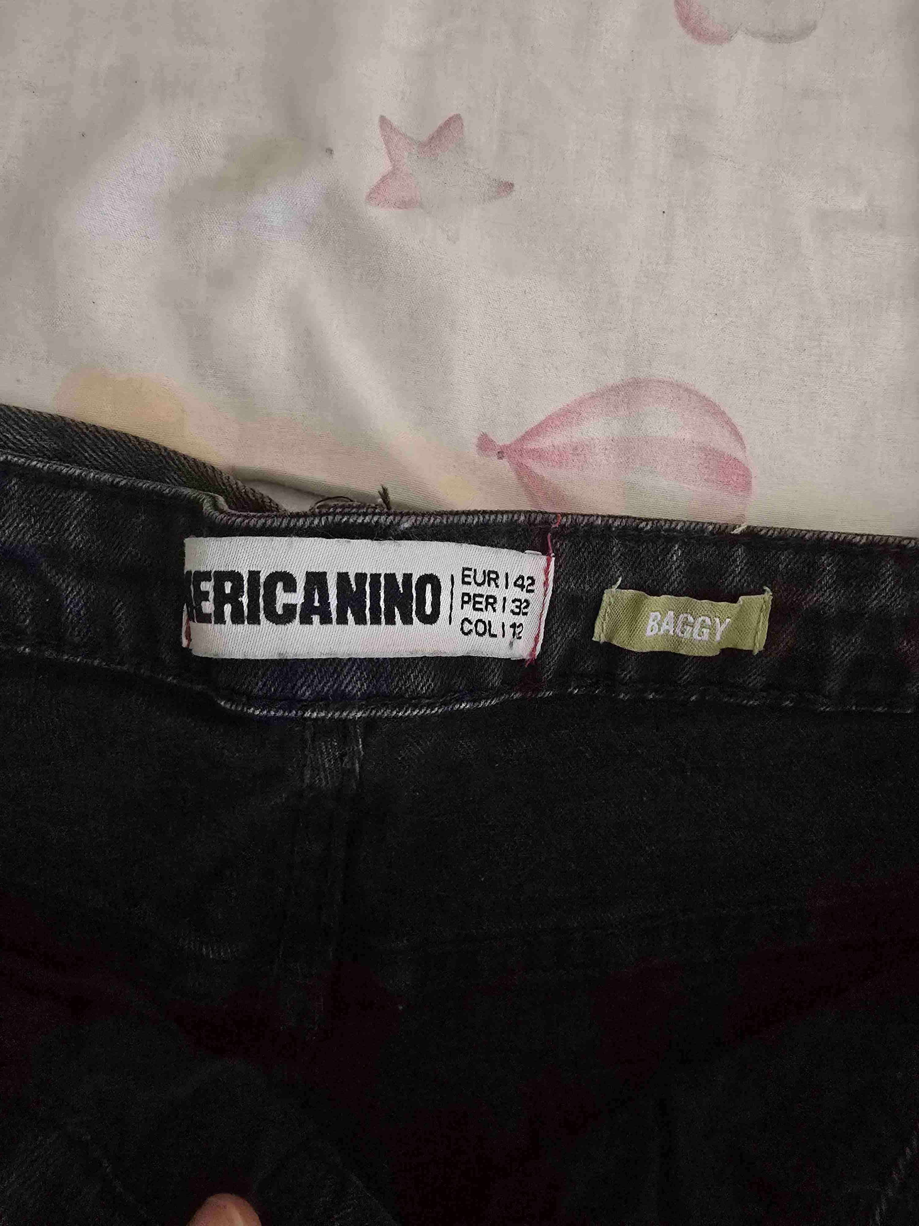 Jeans Baggy  Americanino negros con cinturón - miniatura 4