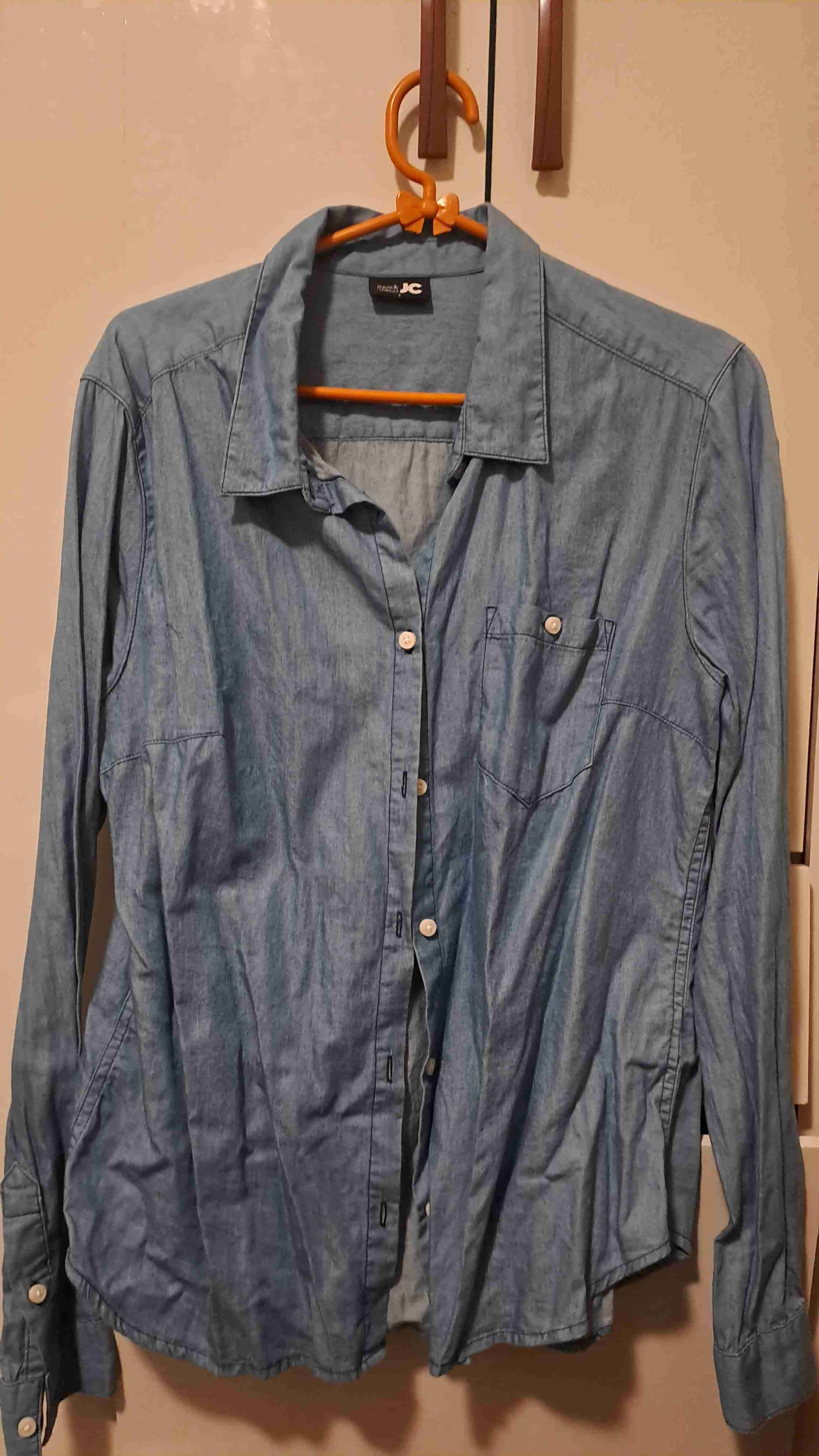 Camisa de mezclilla azul mujer - miniatura 1