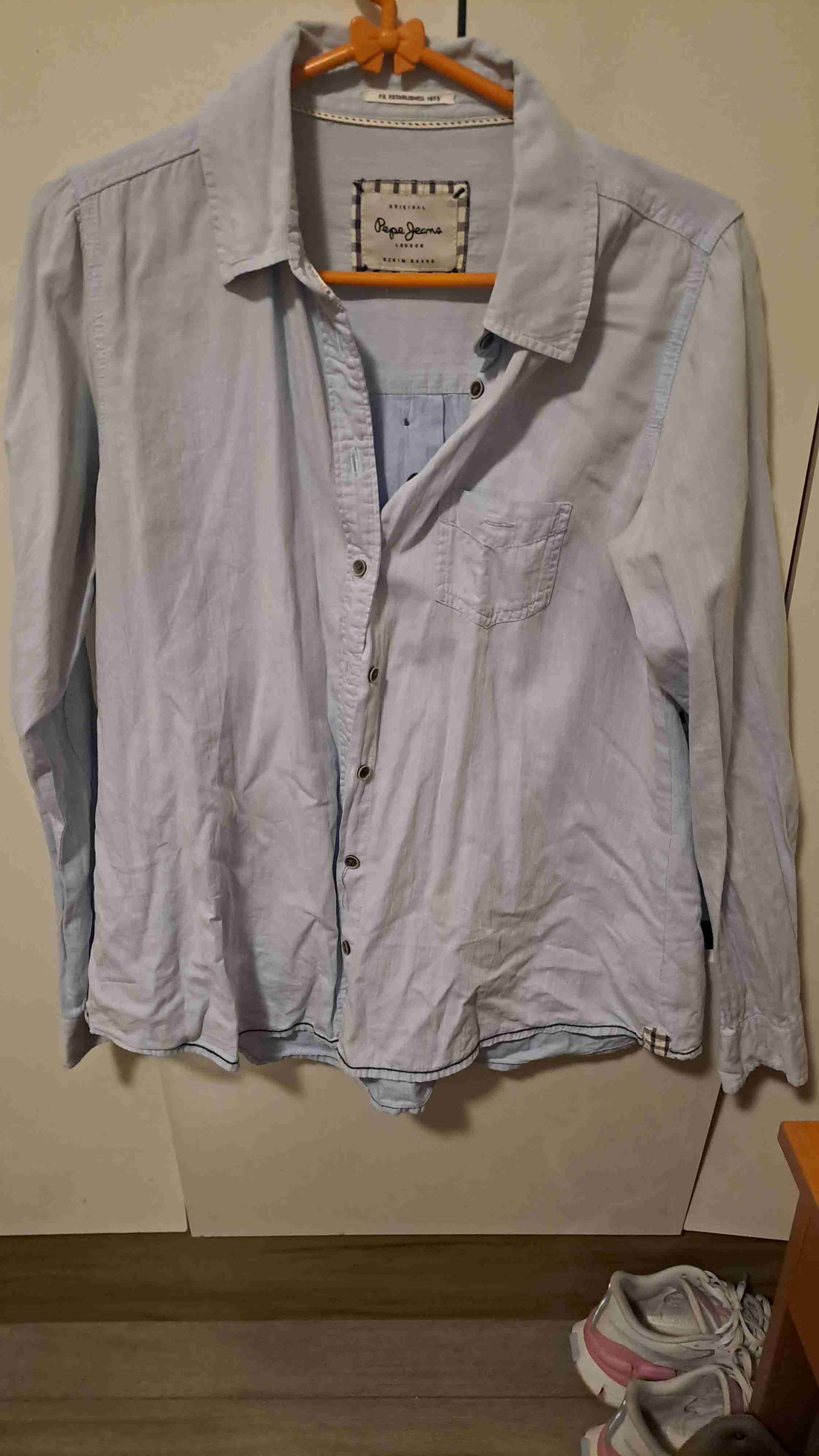 Camisa de mezclilla azul mujer - miniatura 2