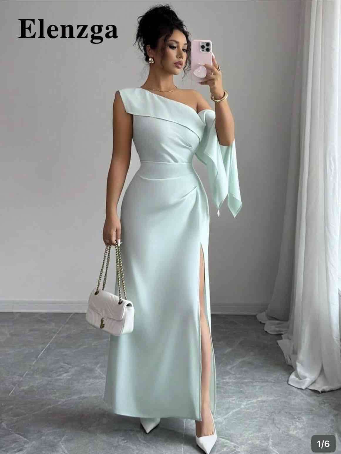 Vestido largo verde Elenzga