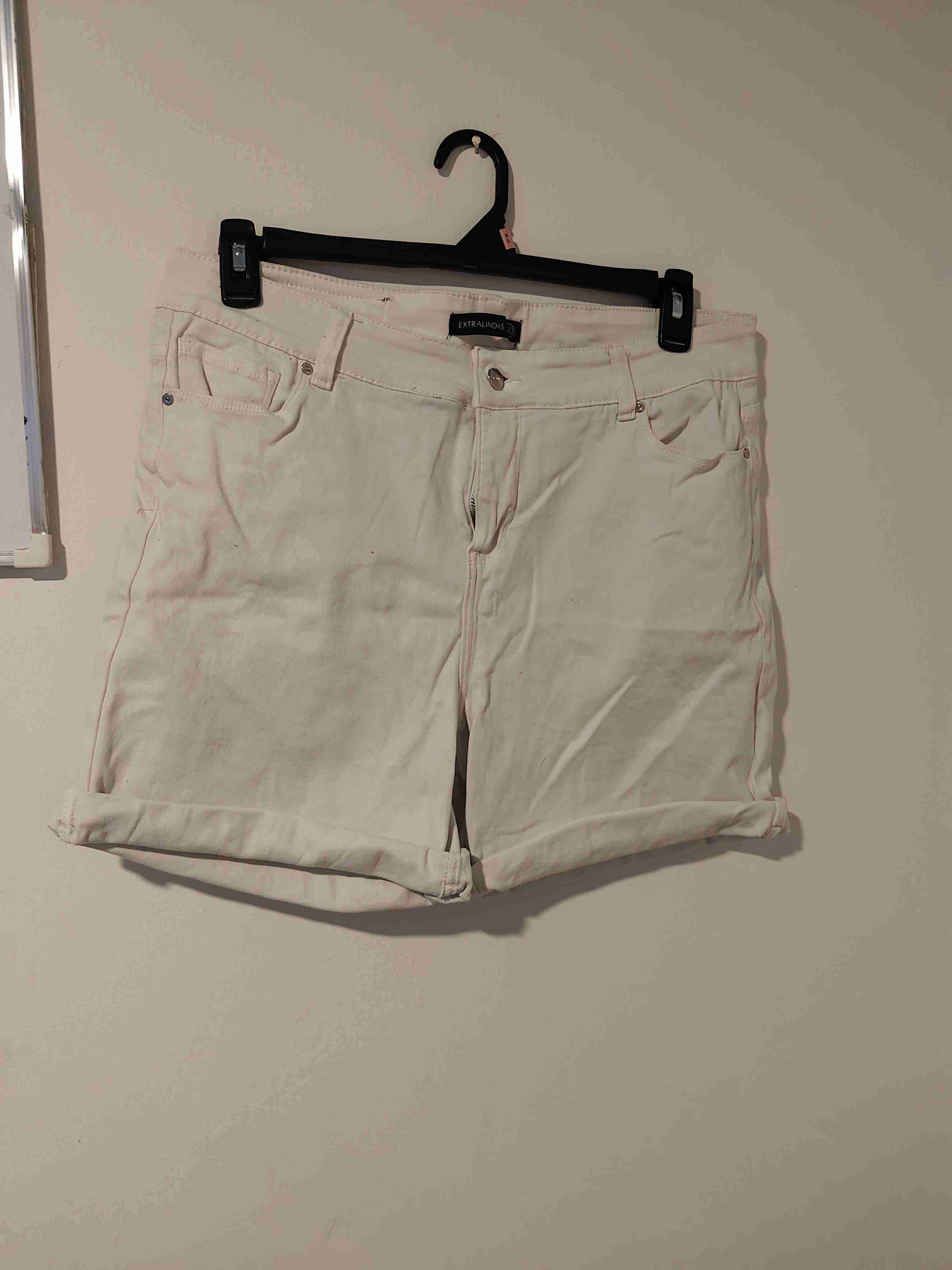 Shorts de mezclilla blancos - 4