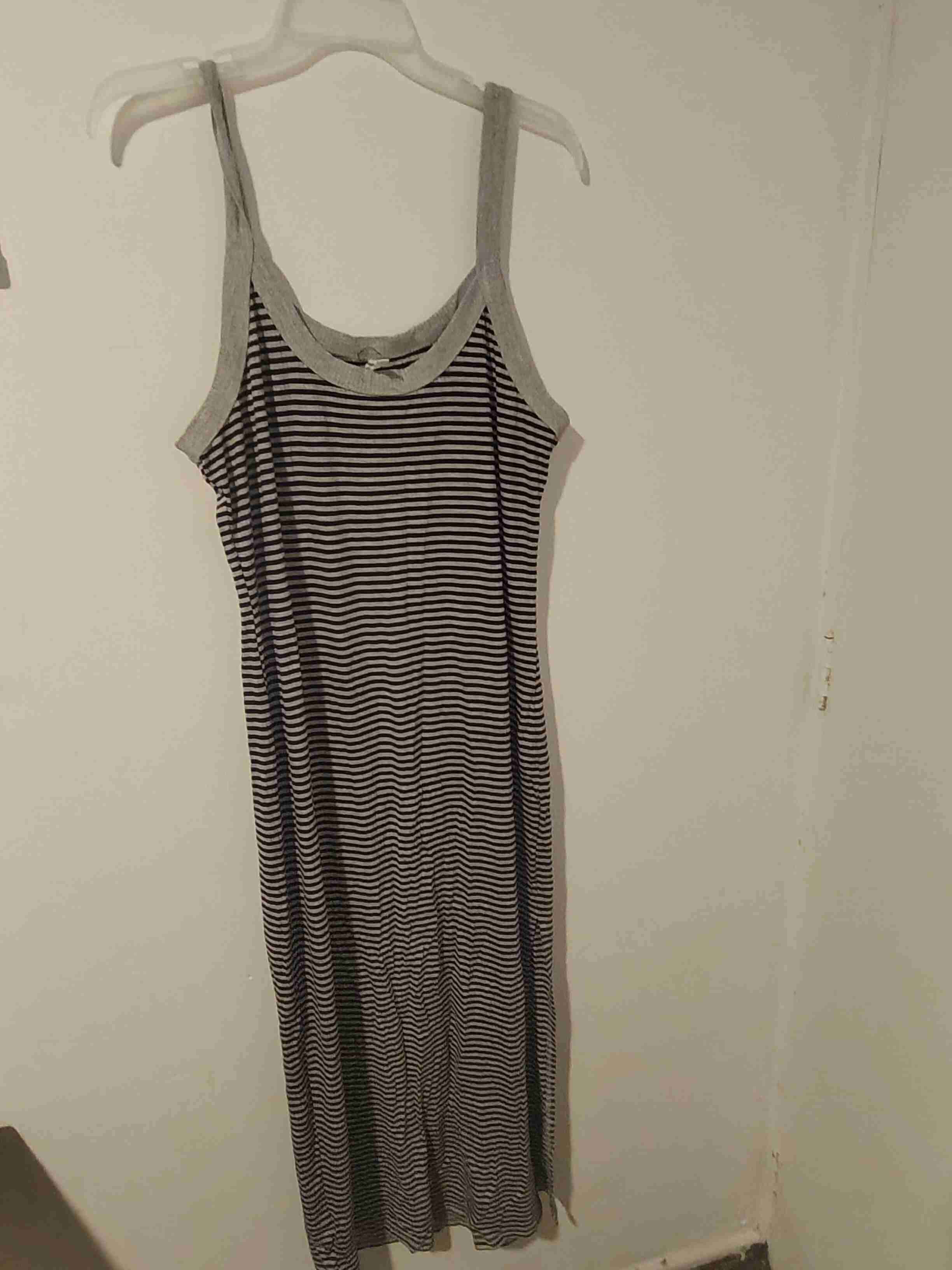 Vestido largo rayado gris - miniatura 2