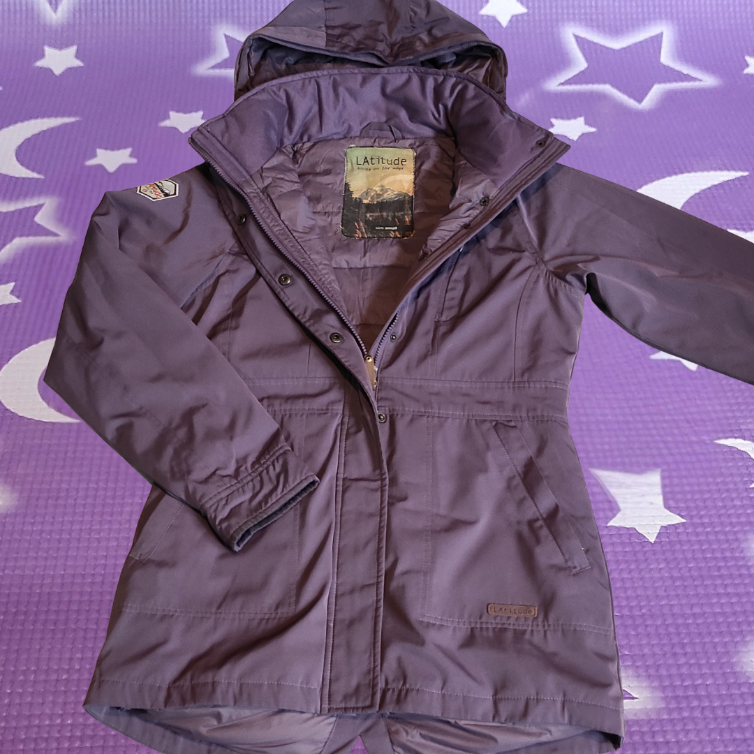 Chaqueta Latitude morada con capucha - miniatura 1