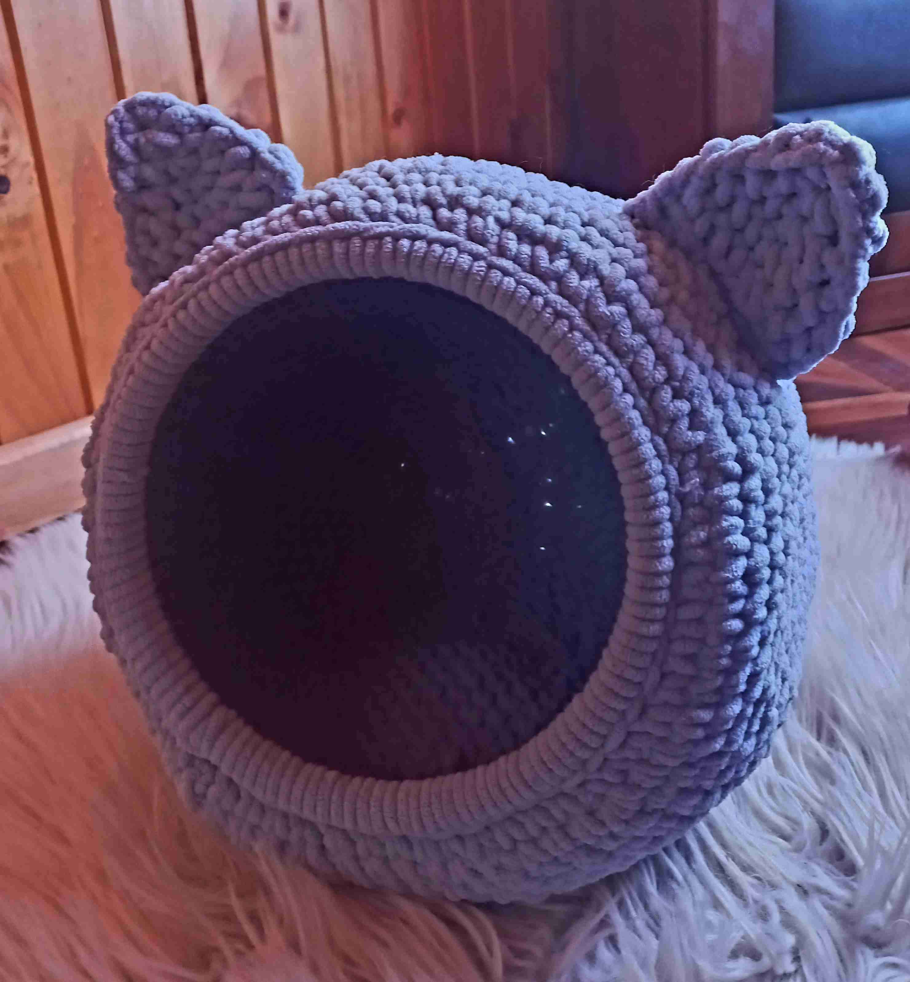 Cama tejida para gatos gris - miniatura 1