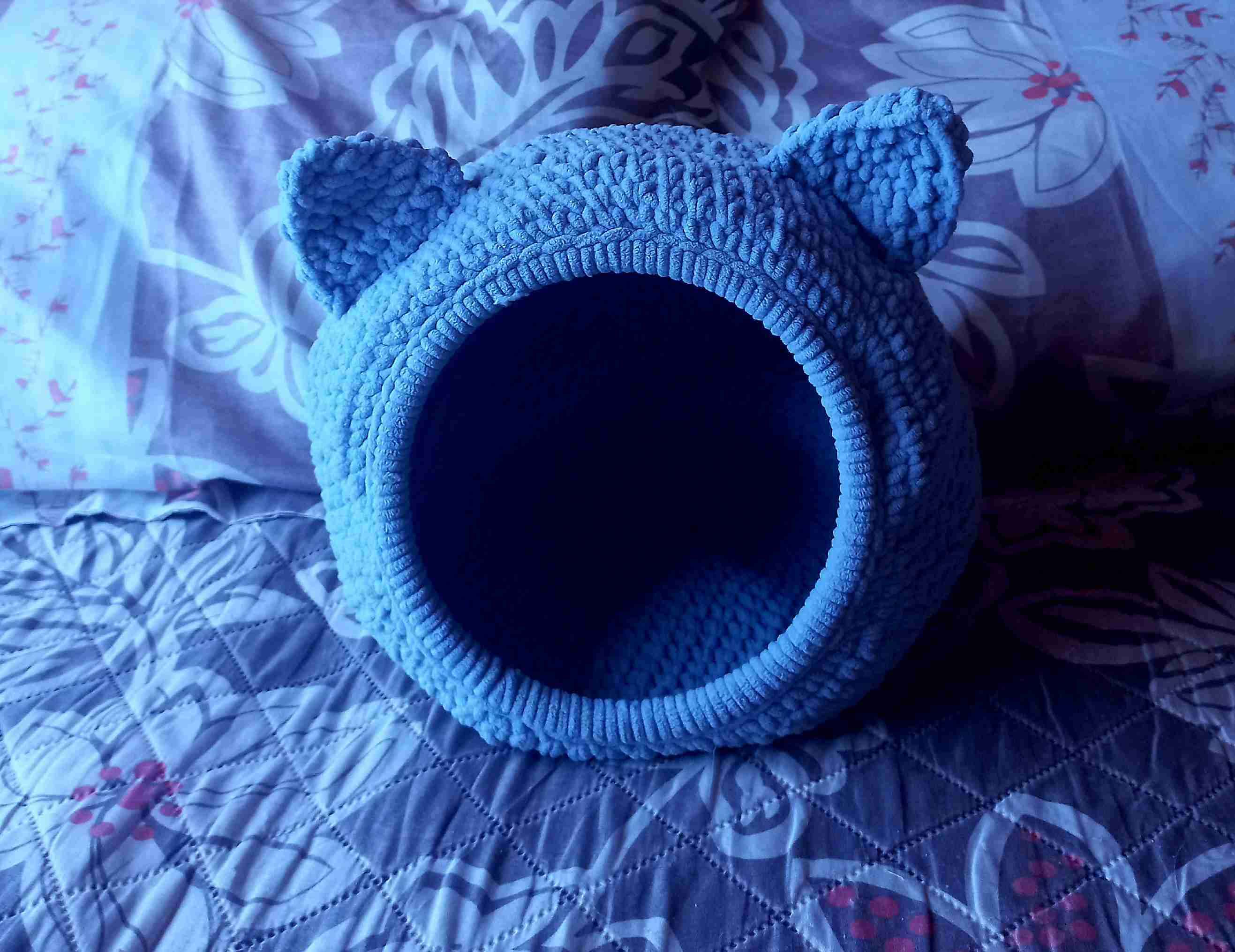 Cama tejida para gatos gris - miniatura 2