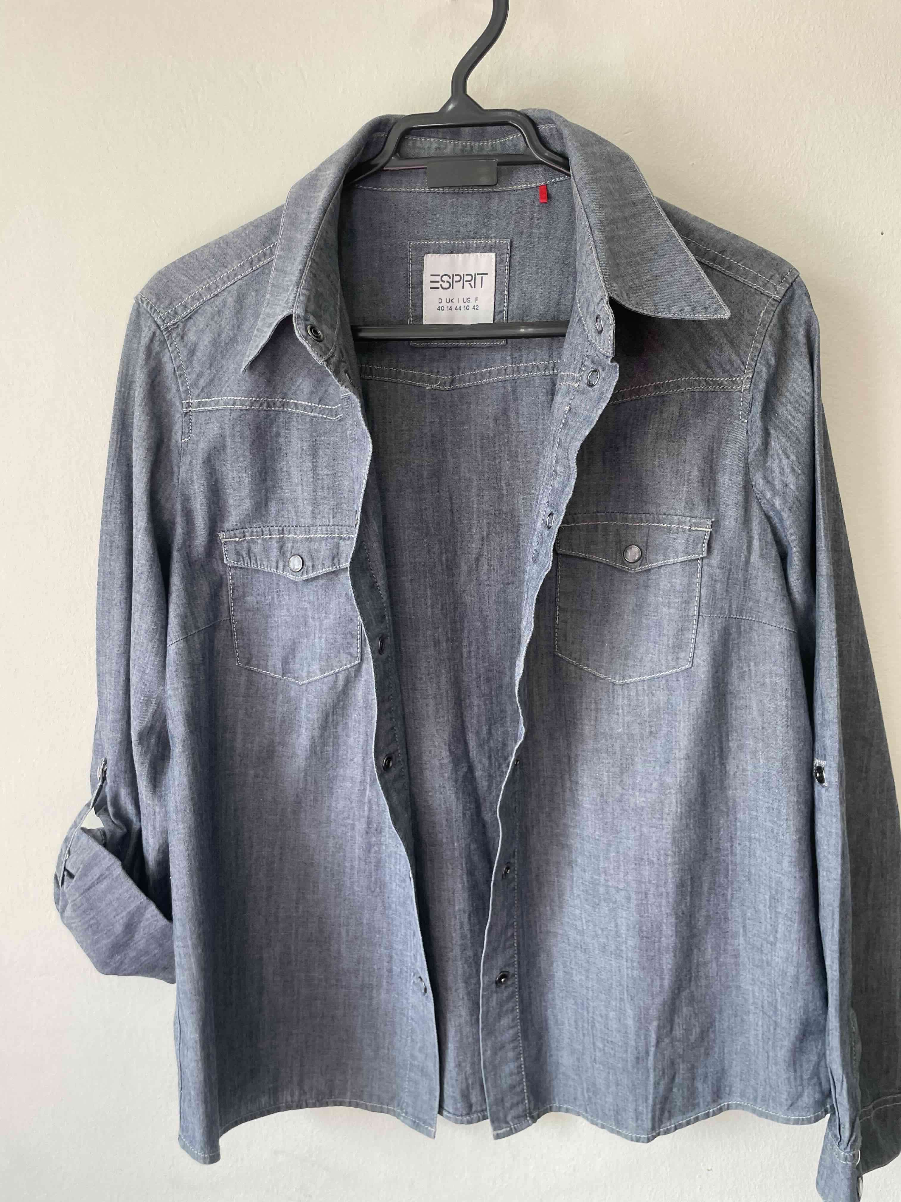 Camisa denim gris Esprit - miniatura 1
