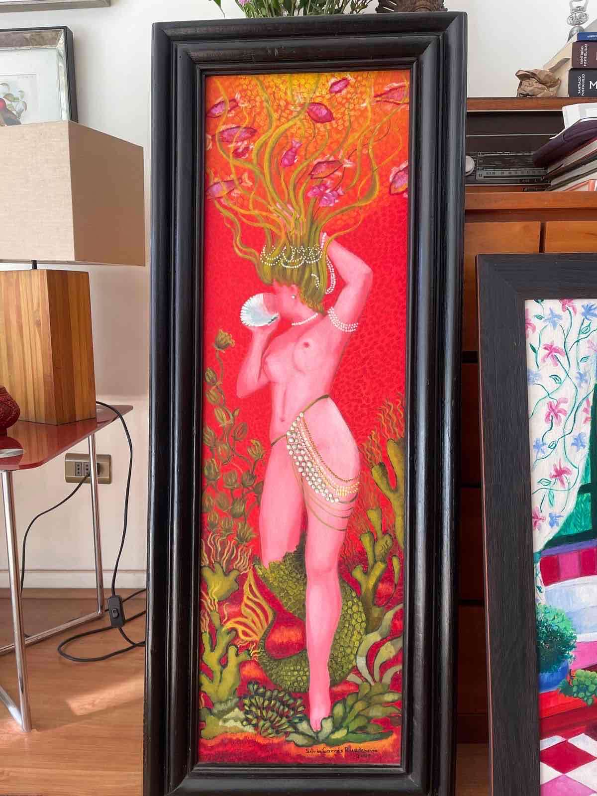 Cuadro arte surrealista enmarcado