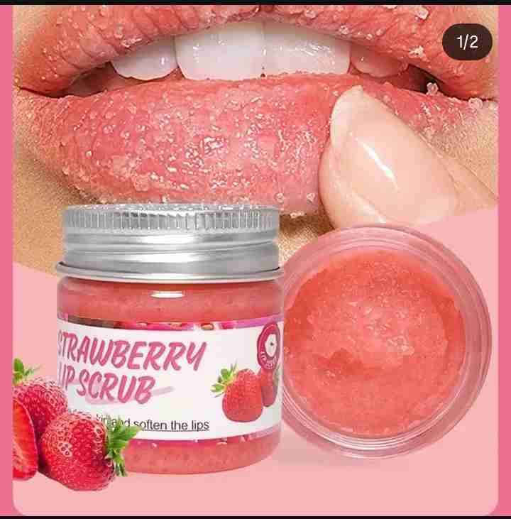Exfoliante labial de frutilla