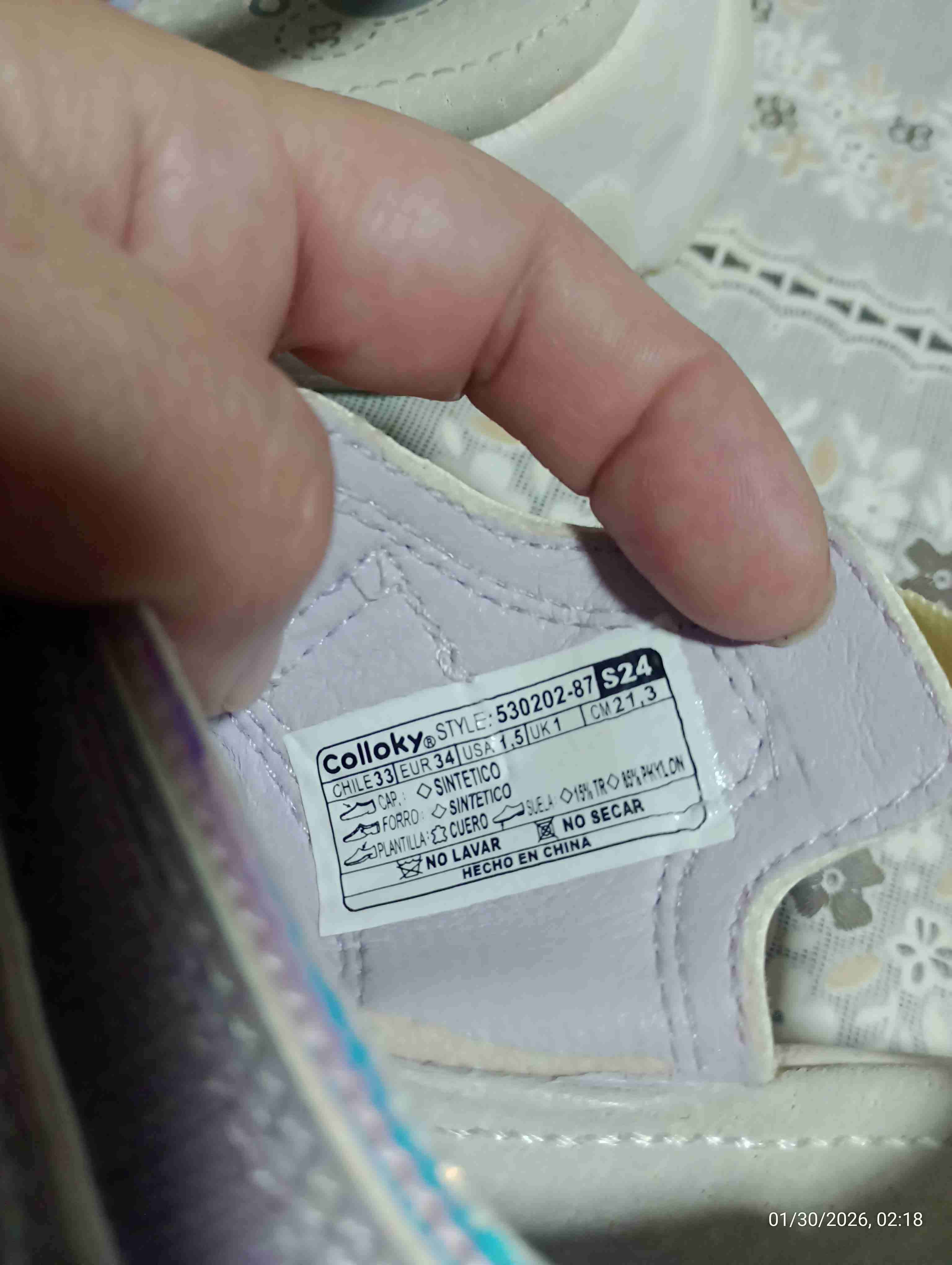 Sandalias lilas  con velcro ajustable - miniatura 3