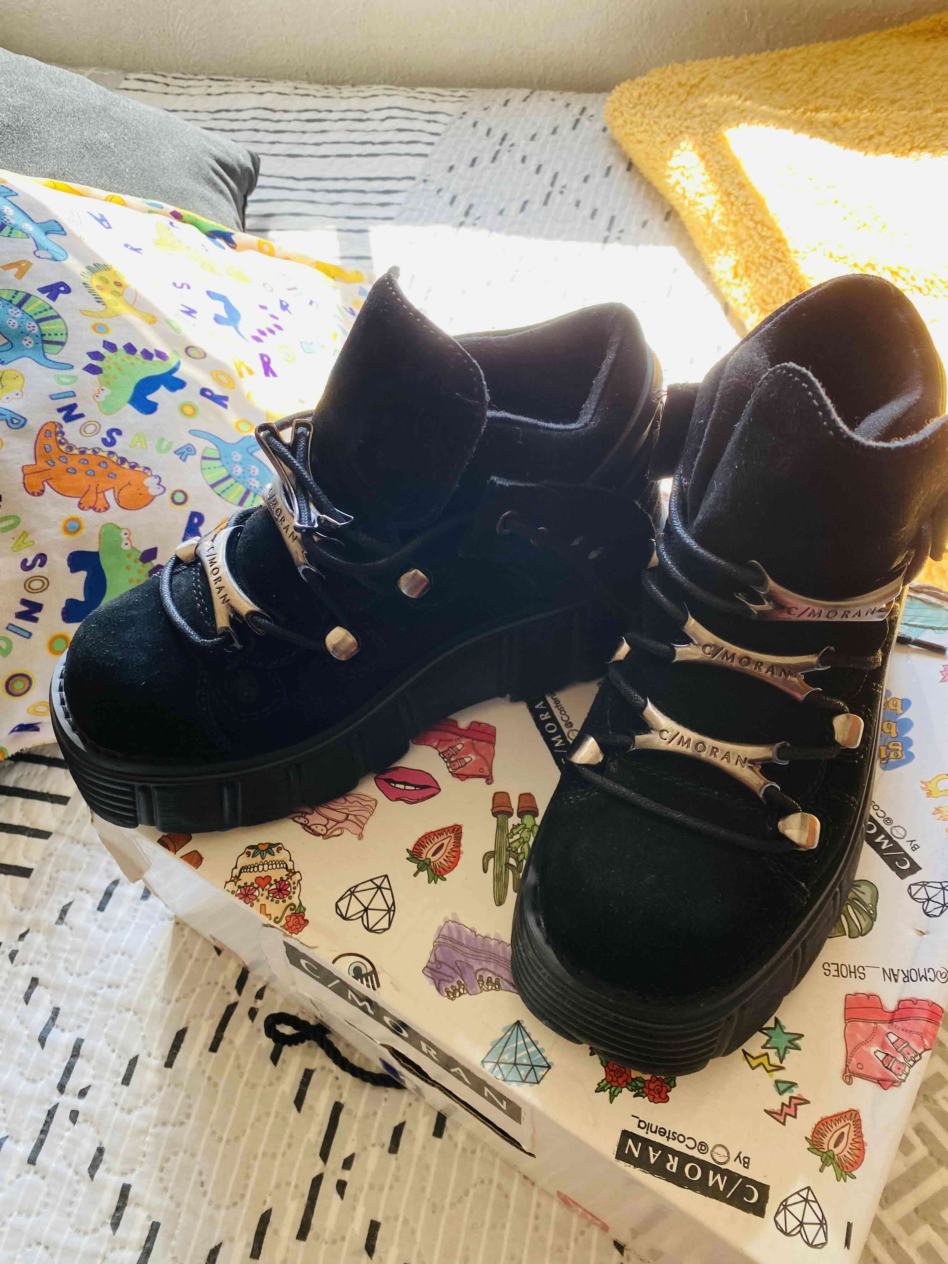 Zapatos de plataforma negros 37 - miniatura 2