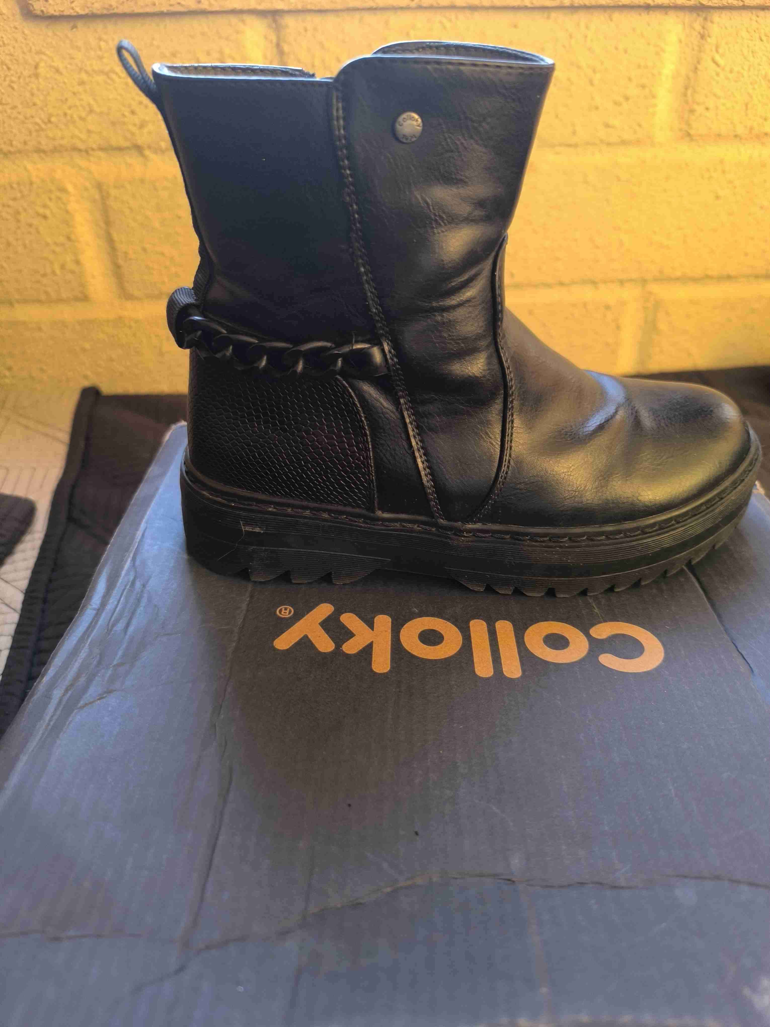 Botines negro con cadena n°34 - miniatura 1