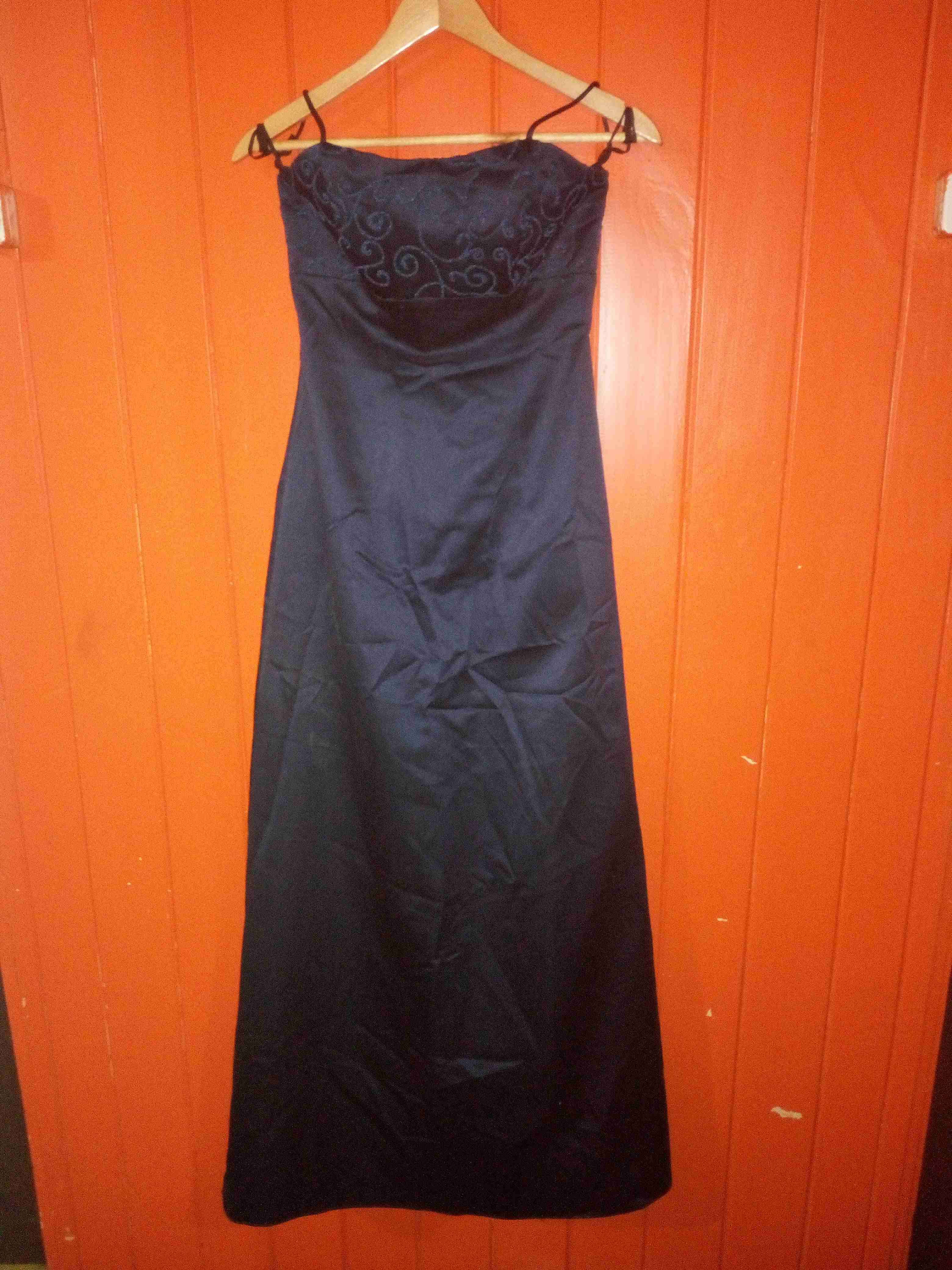 Vestido largo de noche azul - miniatura 1