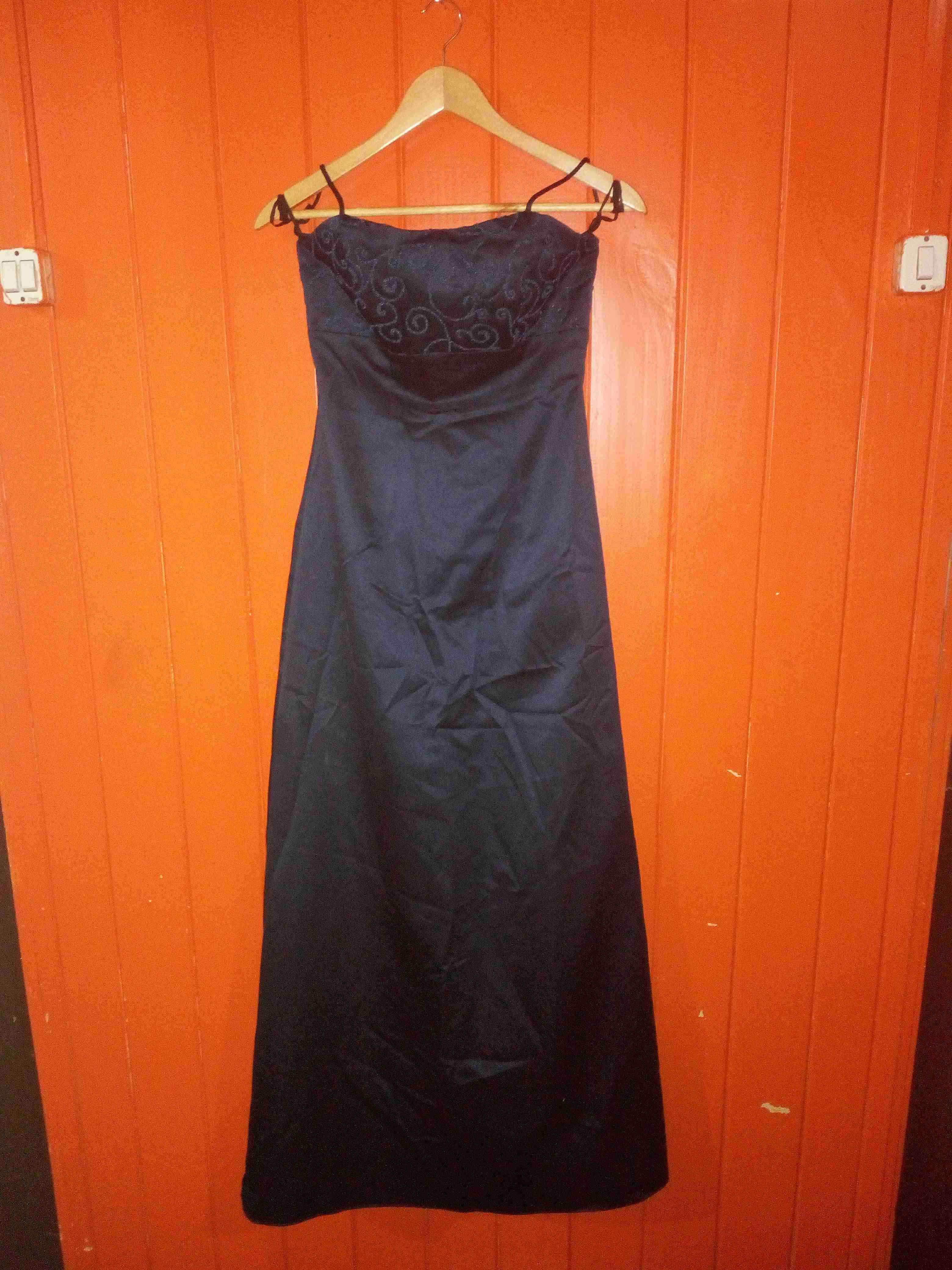 Vestido largo de noche azul - miniatura 2