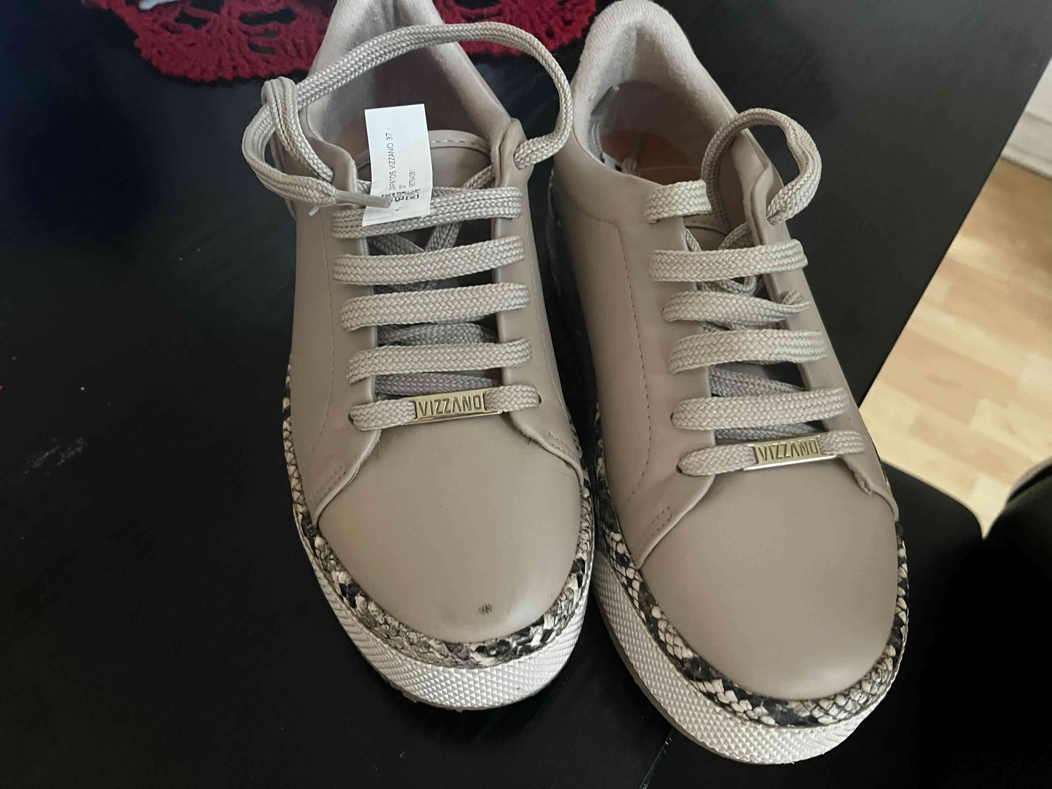 Zapatillas beige con estampado - miniatura 3