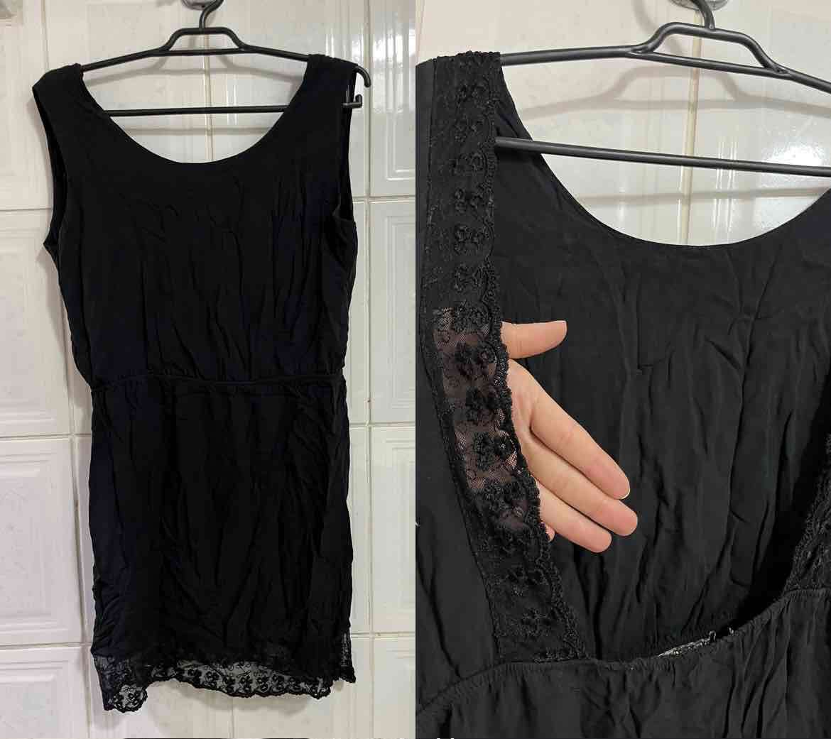 Vestido negro sin mangas ni espalda talla M - miniatura 4