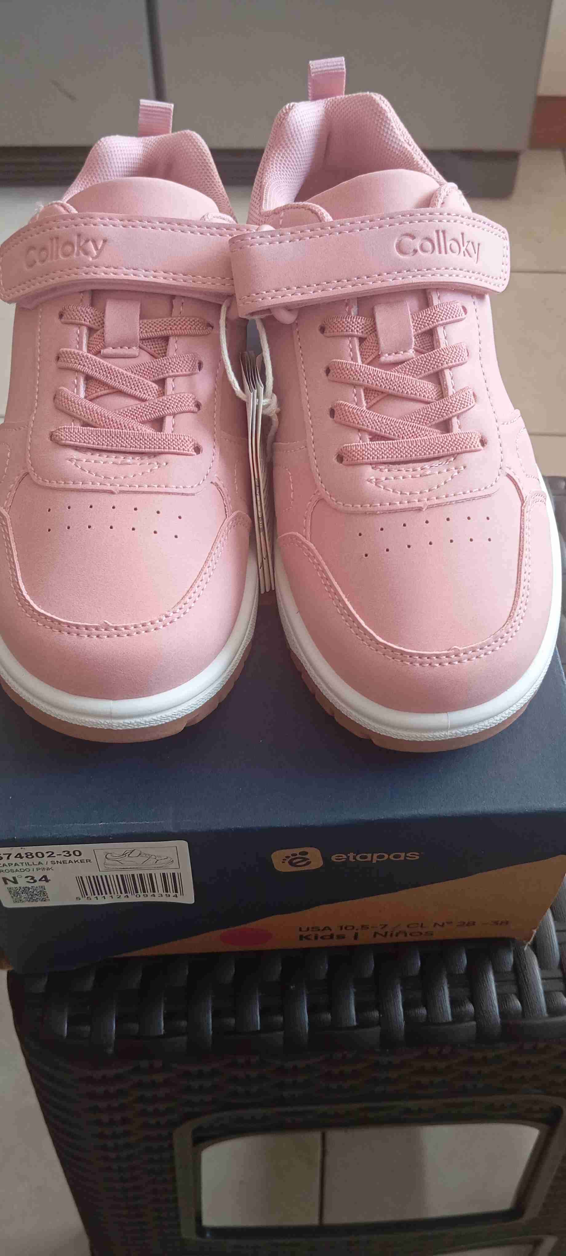 Zapatillas rosadas colloky talla 34 - miniatura 1