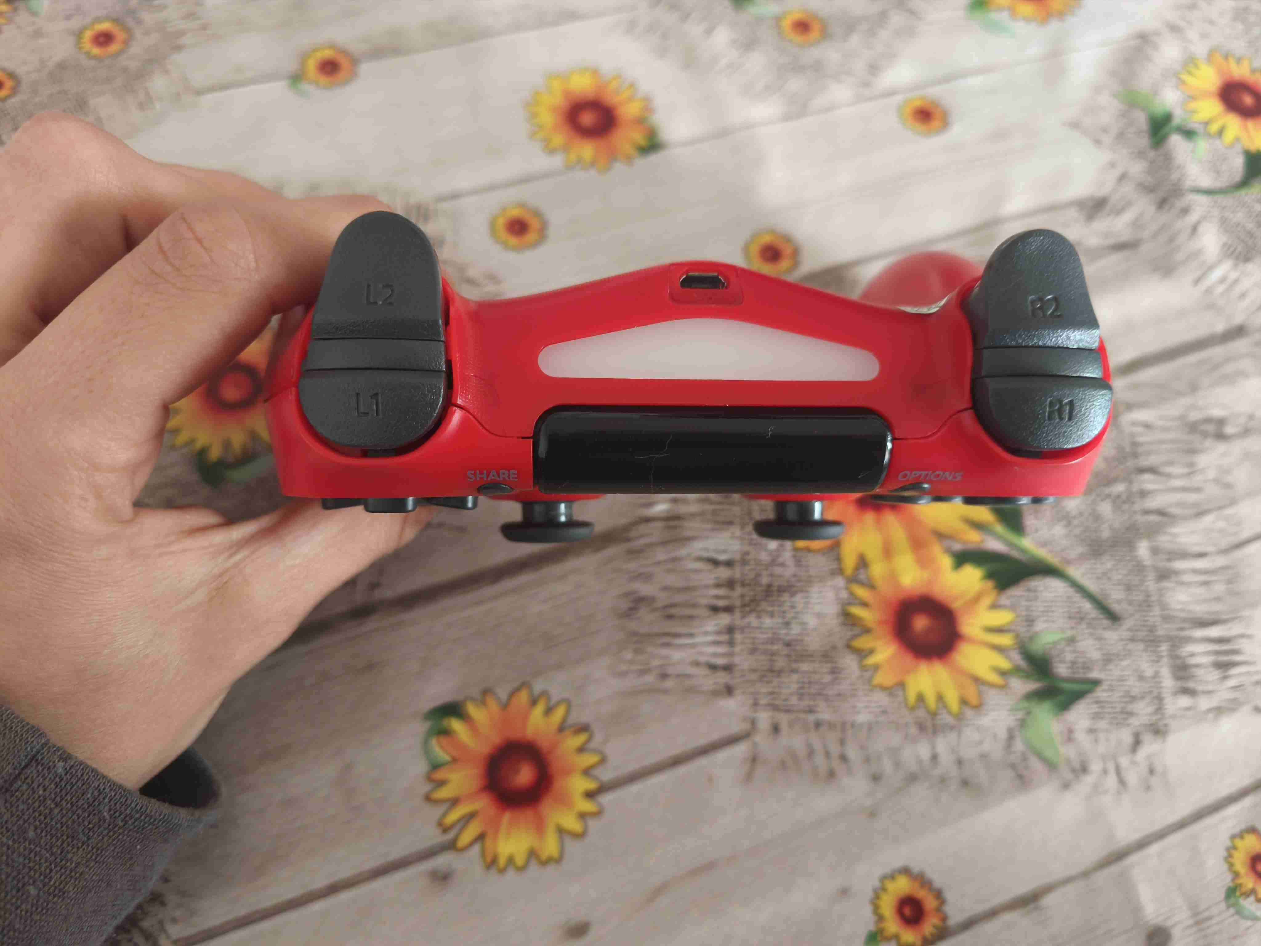 Control PS4 rojo inalámbrico - miniatura 2