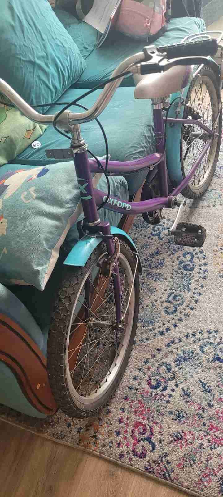 Bicicleta infantil morada Oxford - miniatura 2