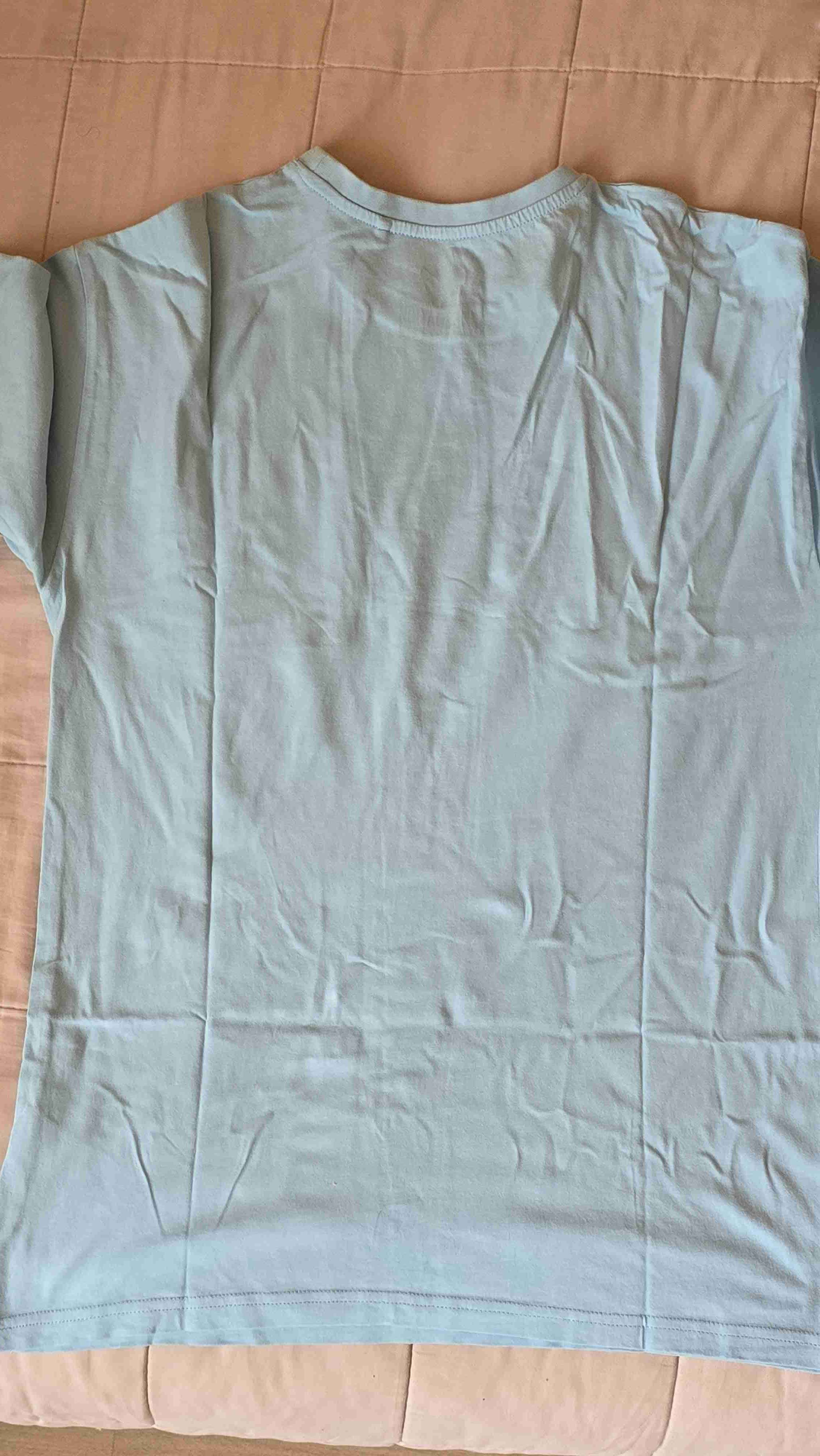 Polera celeste con bolsillo estampado - miniatura 3