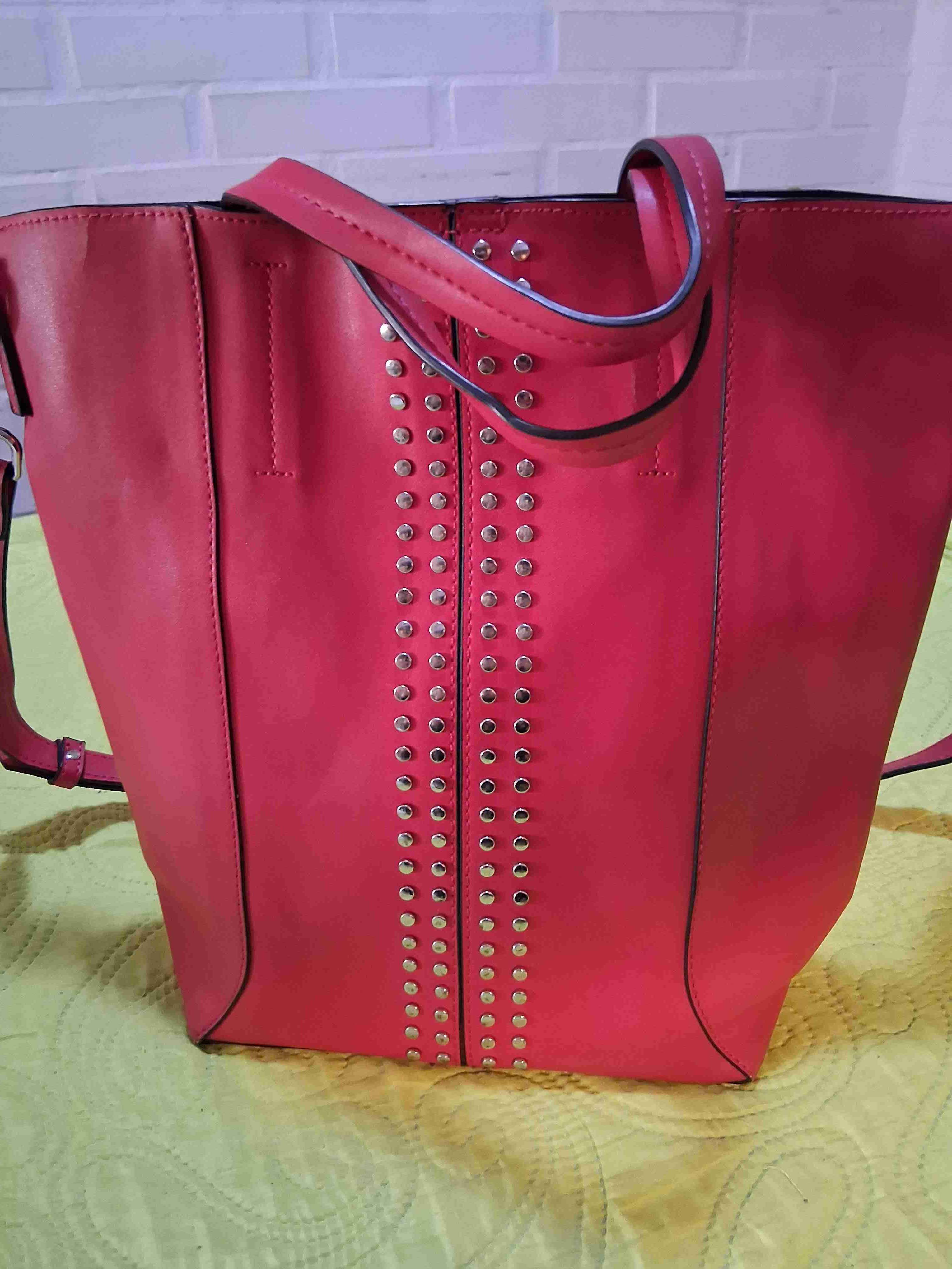 Bolso Topshop rojo con tachas - 1