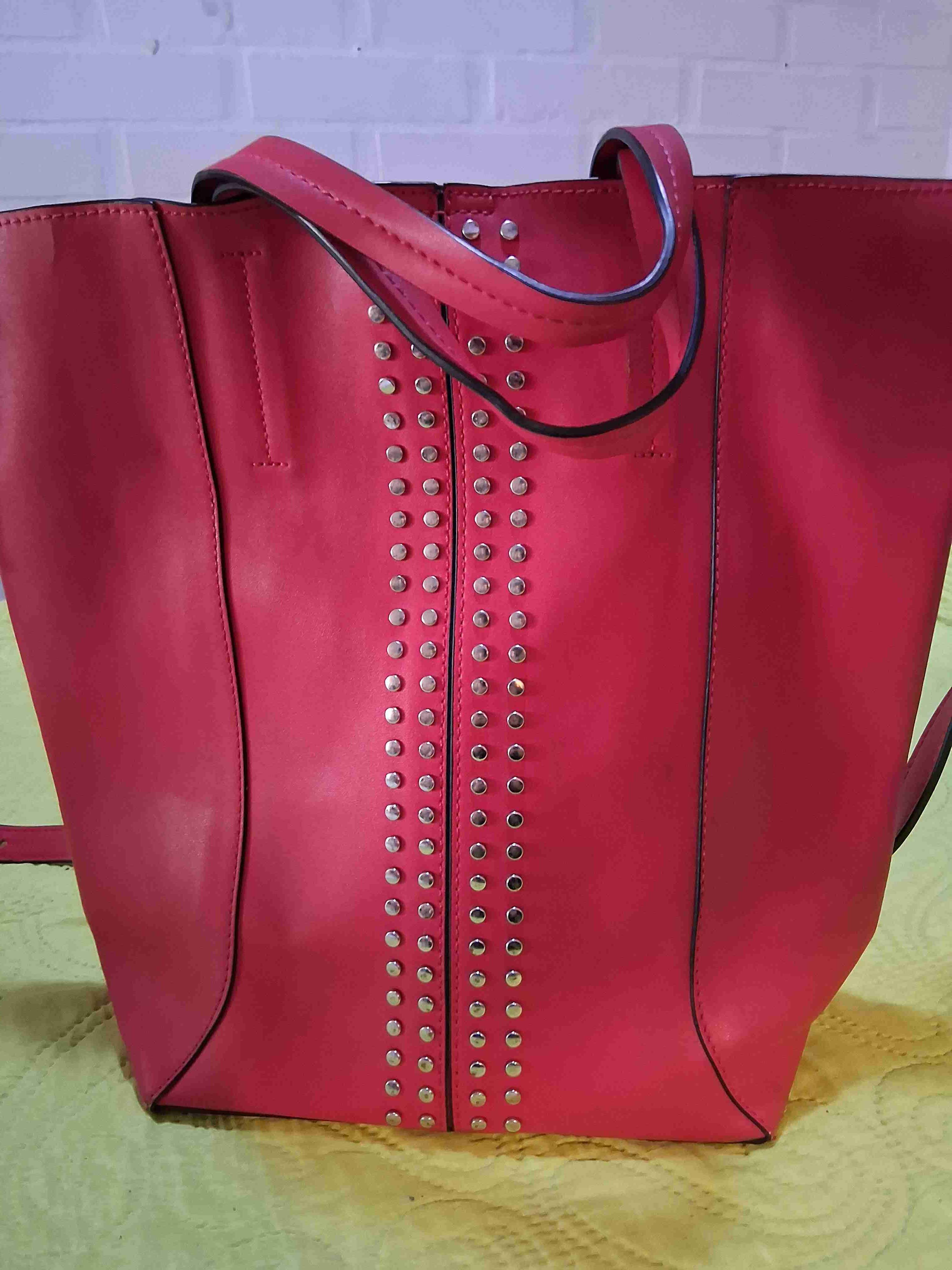 Bolso Topshop rojo con tachas - 2