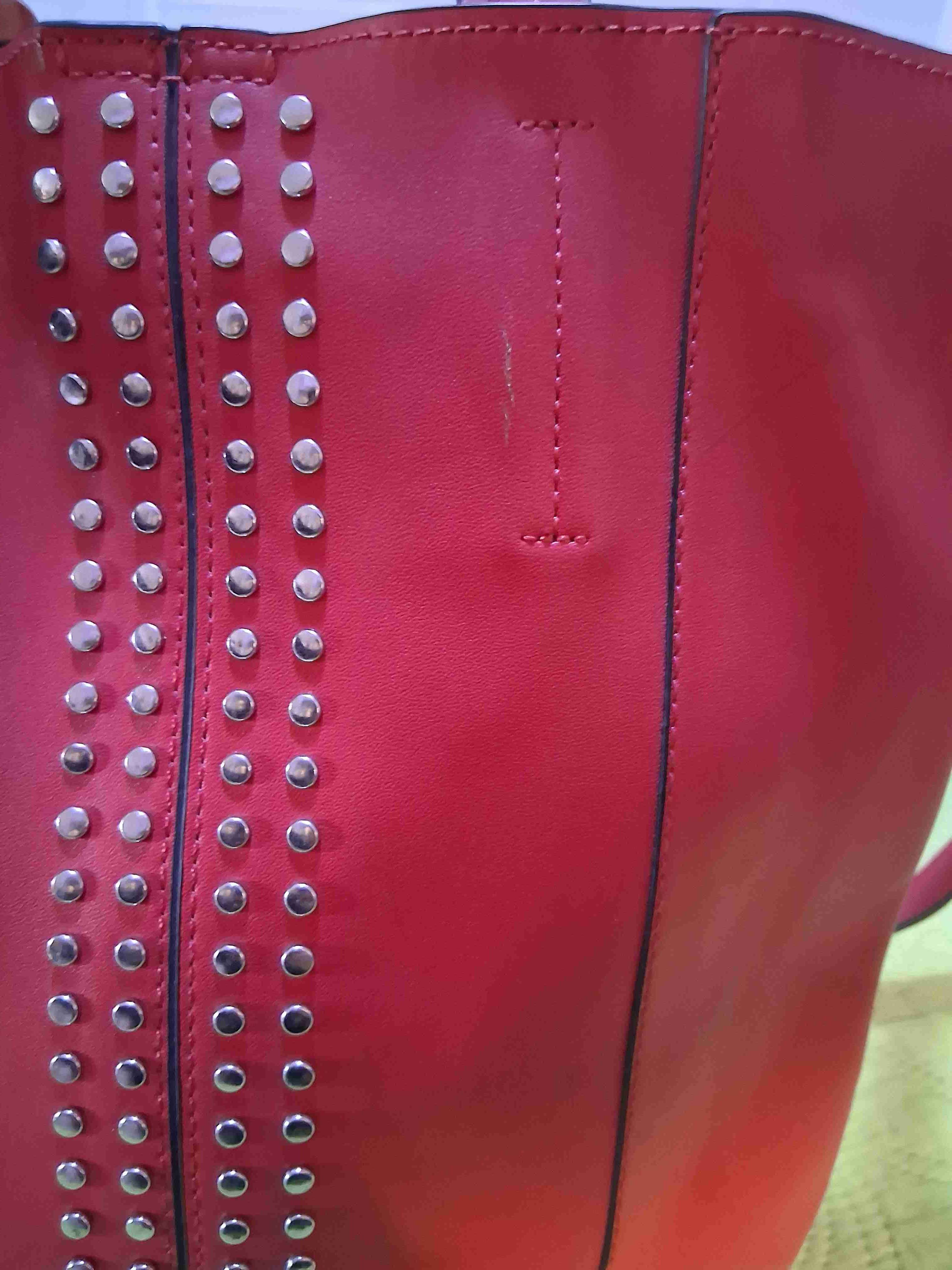 Bolso Topshop rojo con tachas - 6