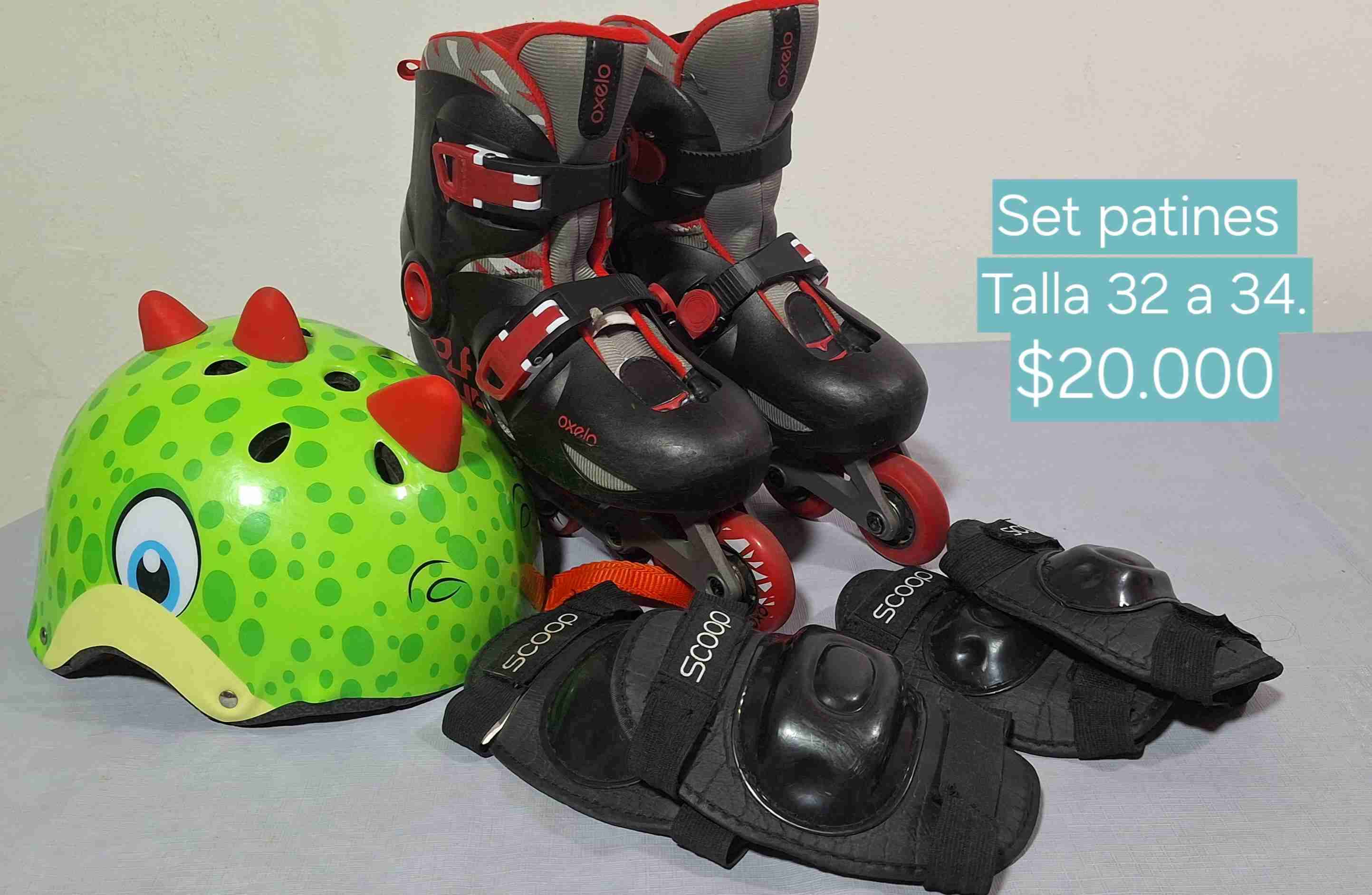 Set de patines con casco y protecciones - 1